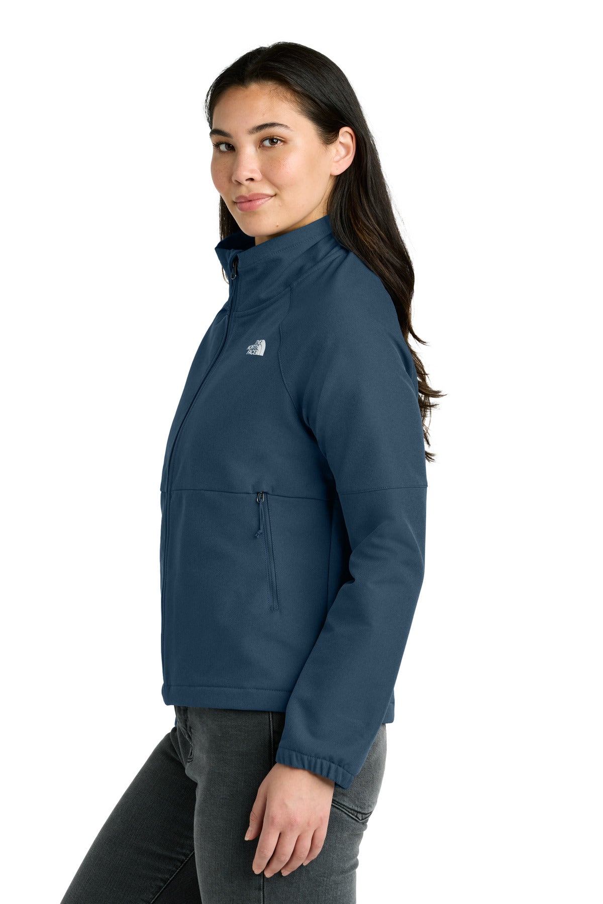 The North Face Women's Barr Lake Soft Shell Jacket NF0A8C5C - Shady Blue Dark Heather - side