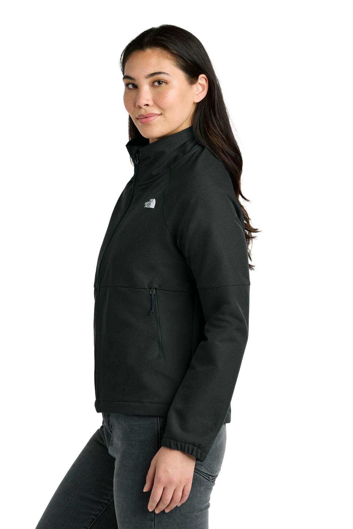 The North Face Women's Barr Lake Soft Shell Jacket NF0A8C5C - TNF Black Heather - side