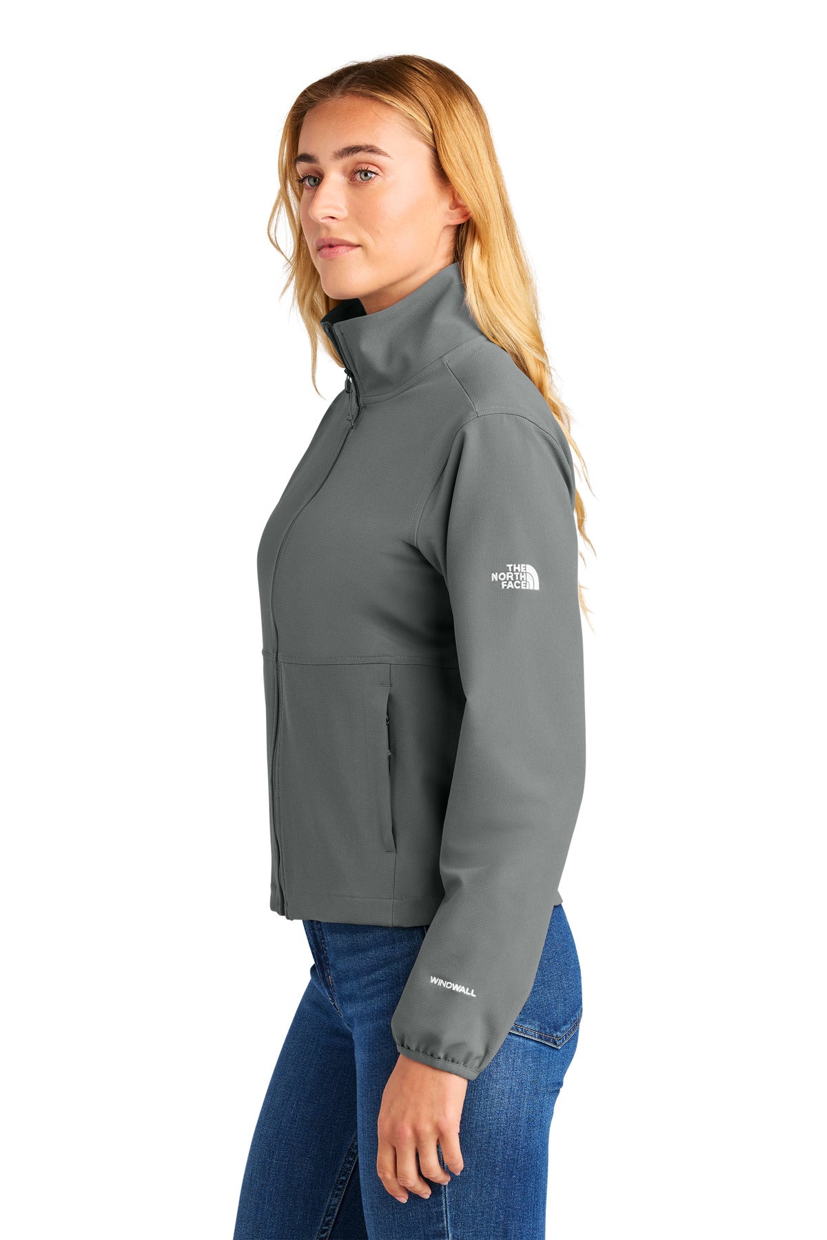 The North Face Women's Edge Stretch Soft Shell Jacket NF0A8ENP - Smoked Pearl Grey - side