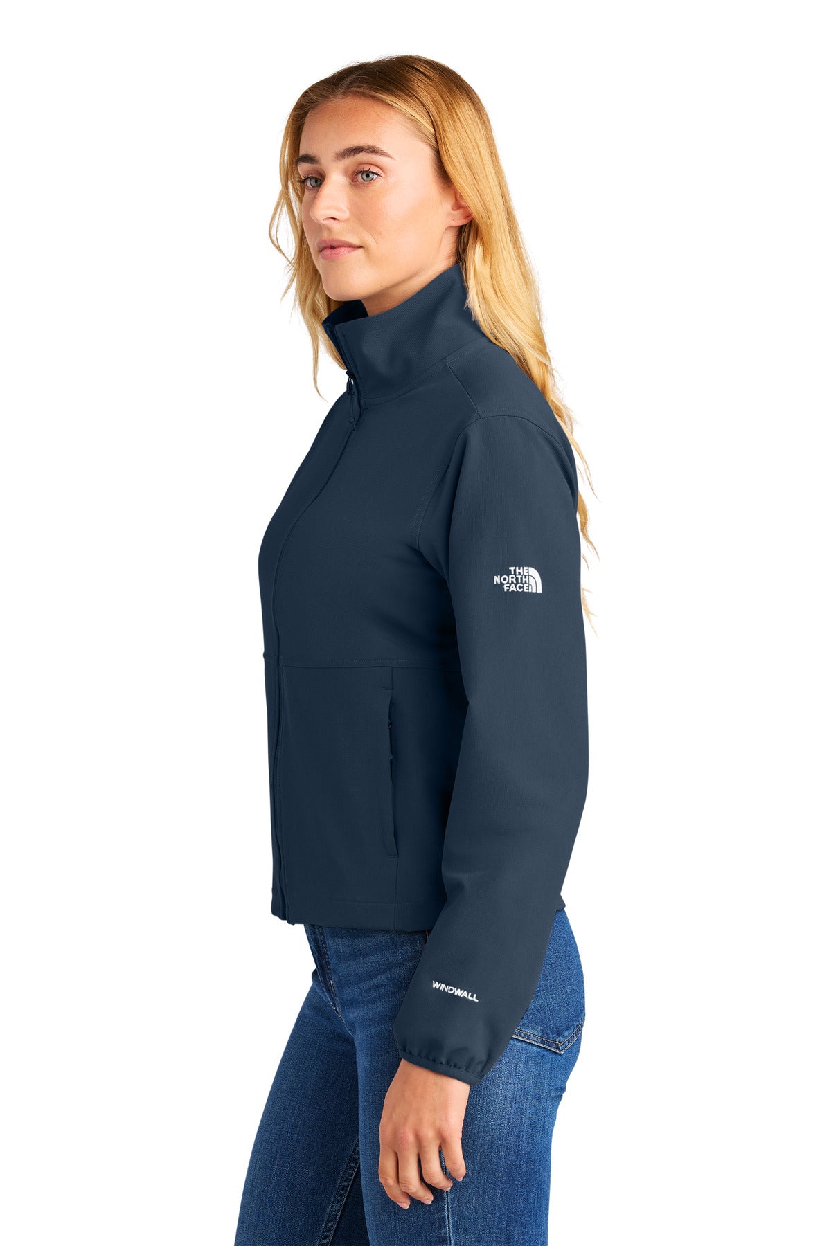 The North Face Women's Edge Stretch Soft Shell Jacket NF0A8ENP - Summit Navy - side