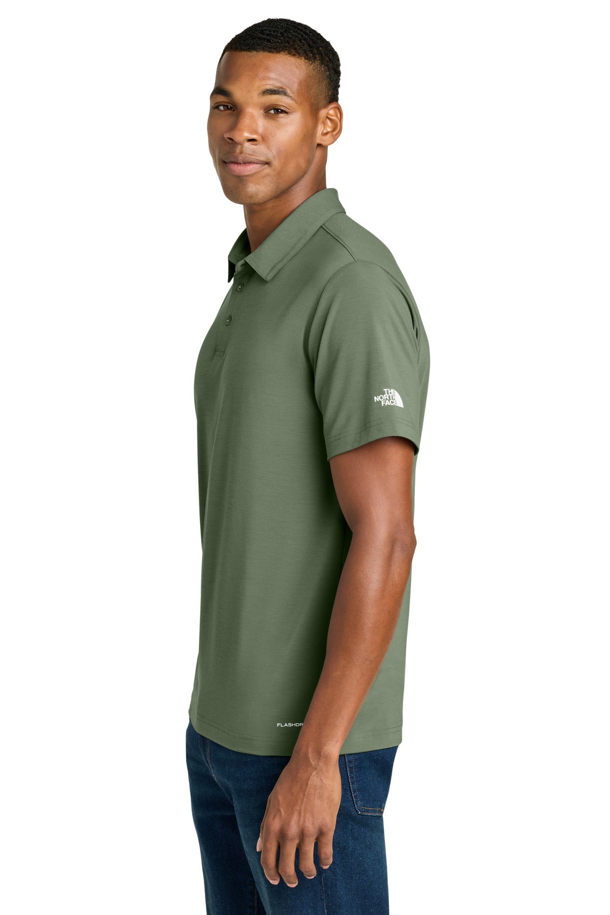 The North Face Canyon Crest Polo NF0A8GE0 - Bark Mist Green - side
