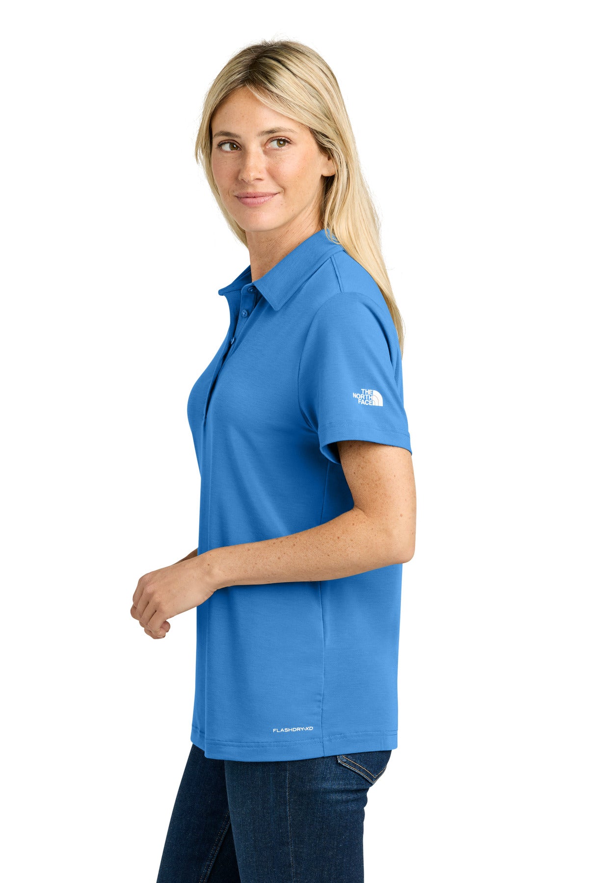 The North Face Women's Canyon Crest Polo NF0A8GE1 - Marina Blue - side