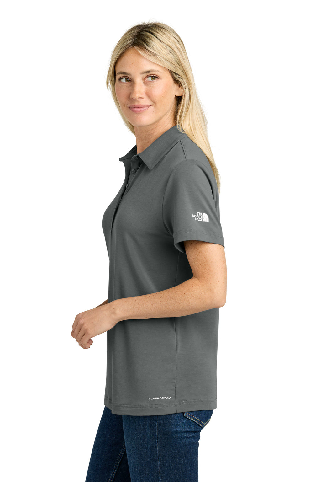 The North Face Women's Canyon Crest Polo NF0A8GE1 - Smoked Pearl Grey - side
