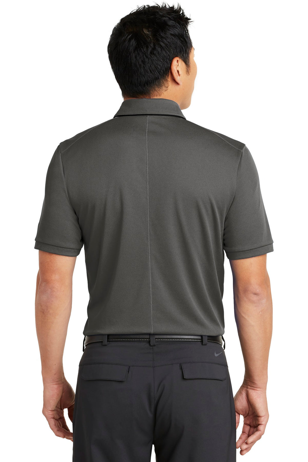 DISCONTINUED Nike Dri-FIT Edge Tipped Polo. NKAA1849 - Anthracite/ Black - back