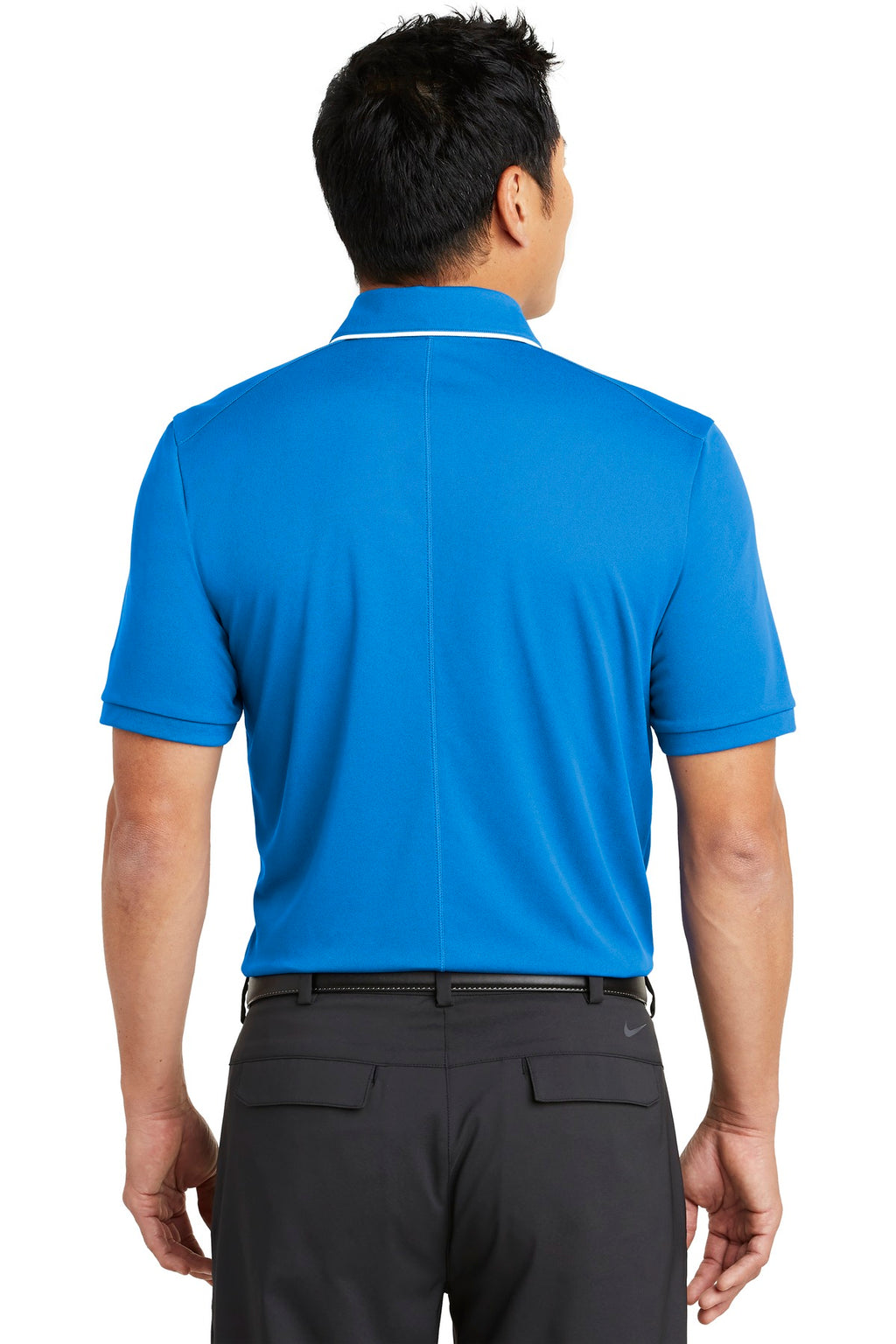 DISCONTINUED Nike Dri-FIT Edge Tipped Polo. NKAA1849 - Blue Sapphire/ White - back