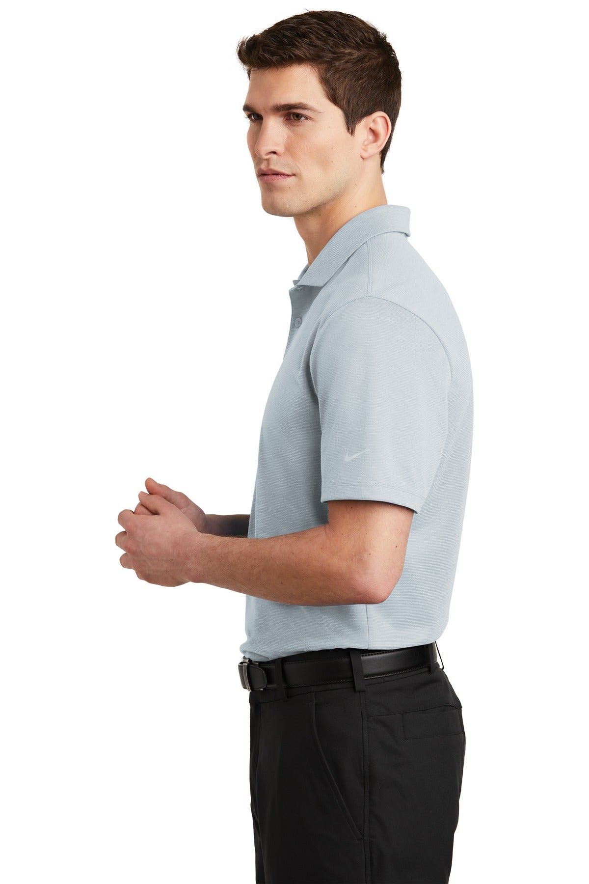DISCONTINUED Nike Dri-FIT Prime Polo. NKAA1854 - Wolf Grey - side