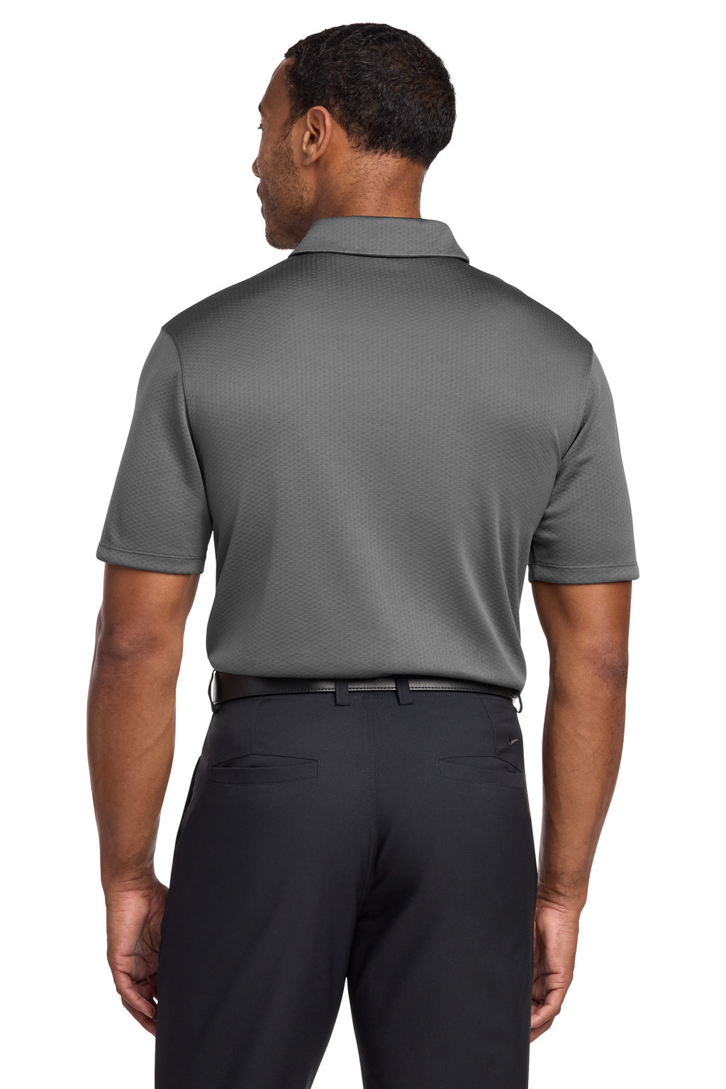Nike Dri-FIT Hex Textured Polo. NKAH6266 - Dark Grey - back