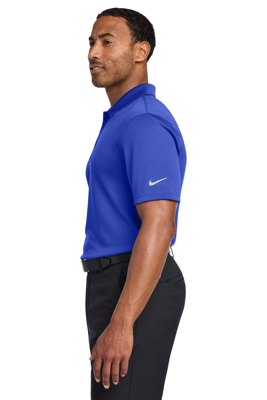 Nike Dri-FIT Hex Textured Polo. NKAH6266 - Game Royal - side