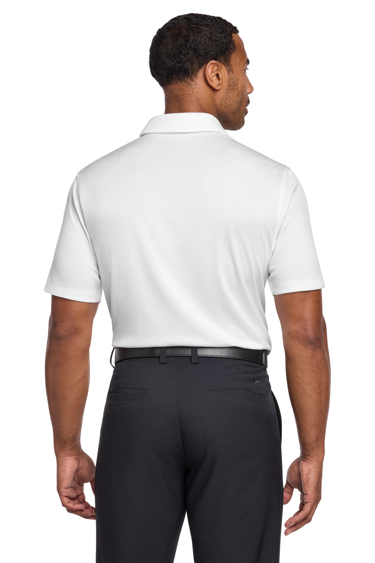 Nike Dri-FIT Hex Textured Polo. NKAH6266 - White - back