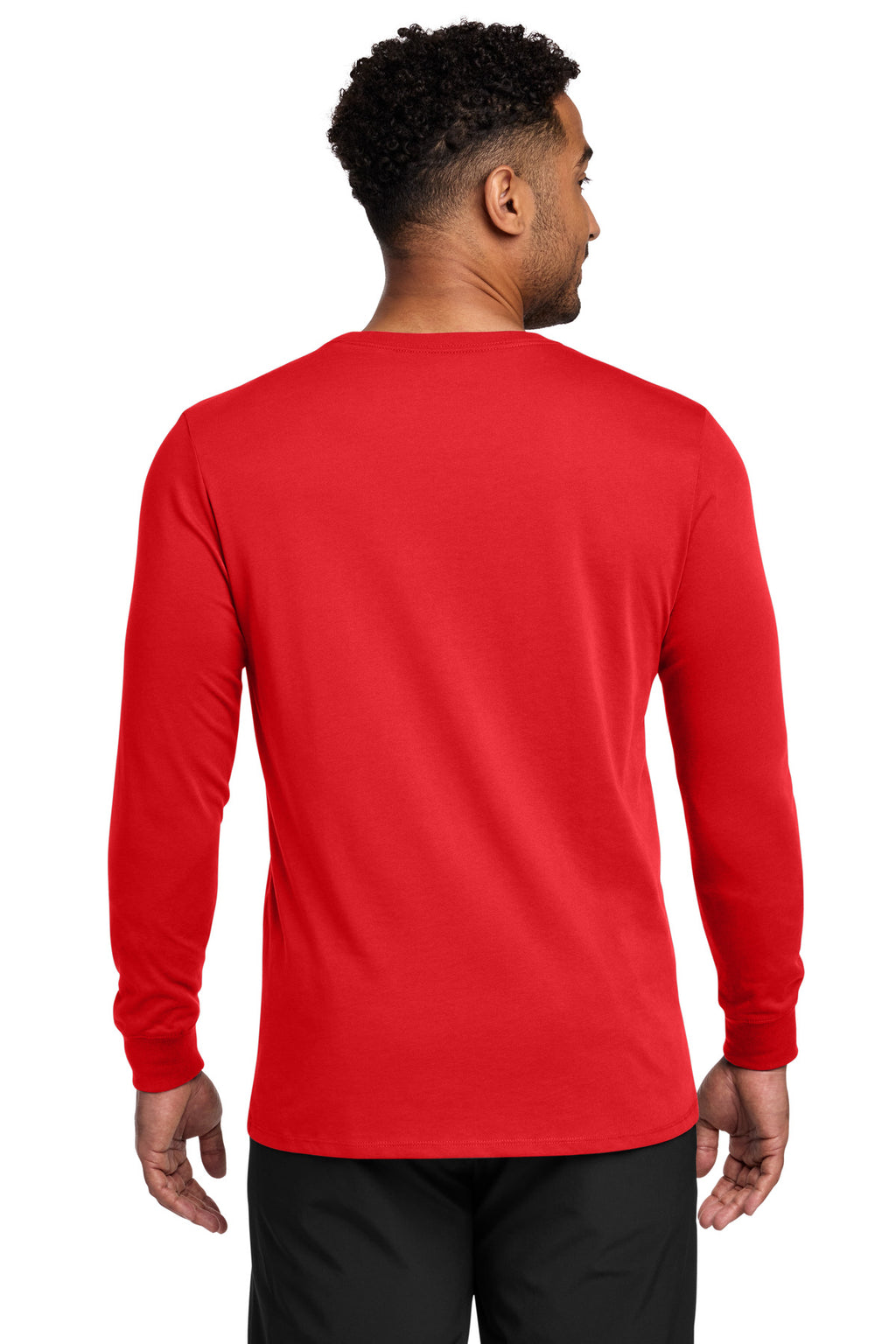Nike Dri-FIT Cotton/Poly Long Sleeve Tee. NKBQ5230 - University Red - back