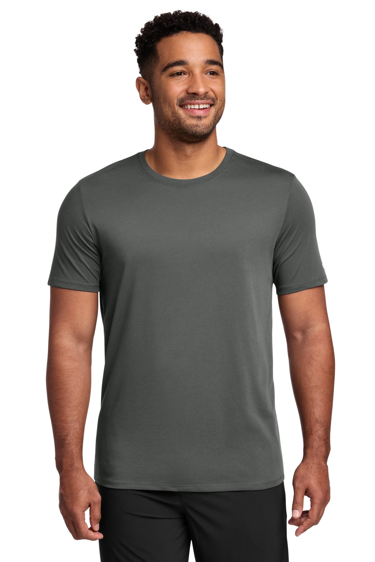 Nike Dri-FIT Cotton/Poly Tee. NKBQ5231 - Anthracite - front