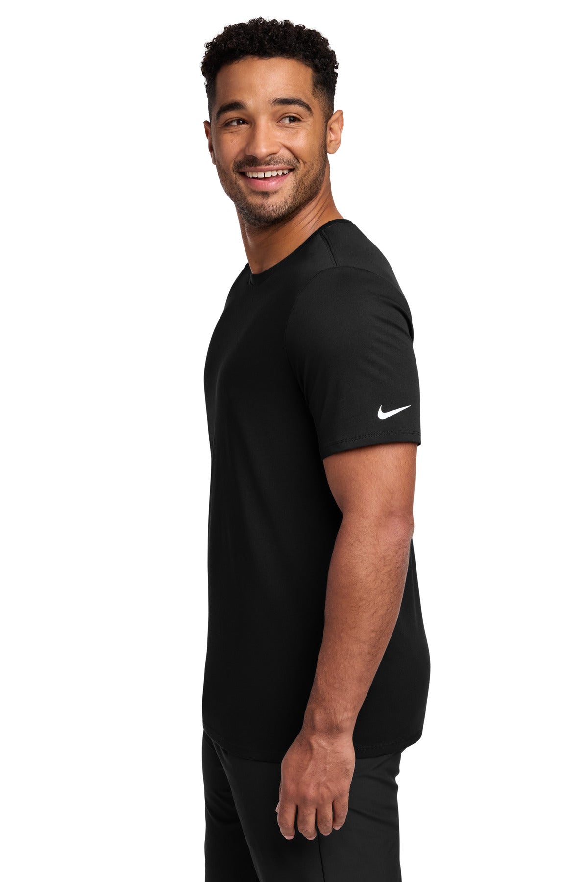 Nike Dri-FIT Cotton/Poly Tee. NKBQ5231 - Black - side