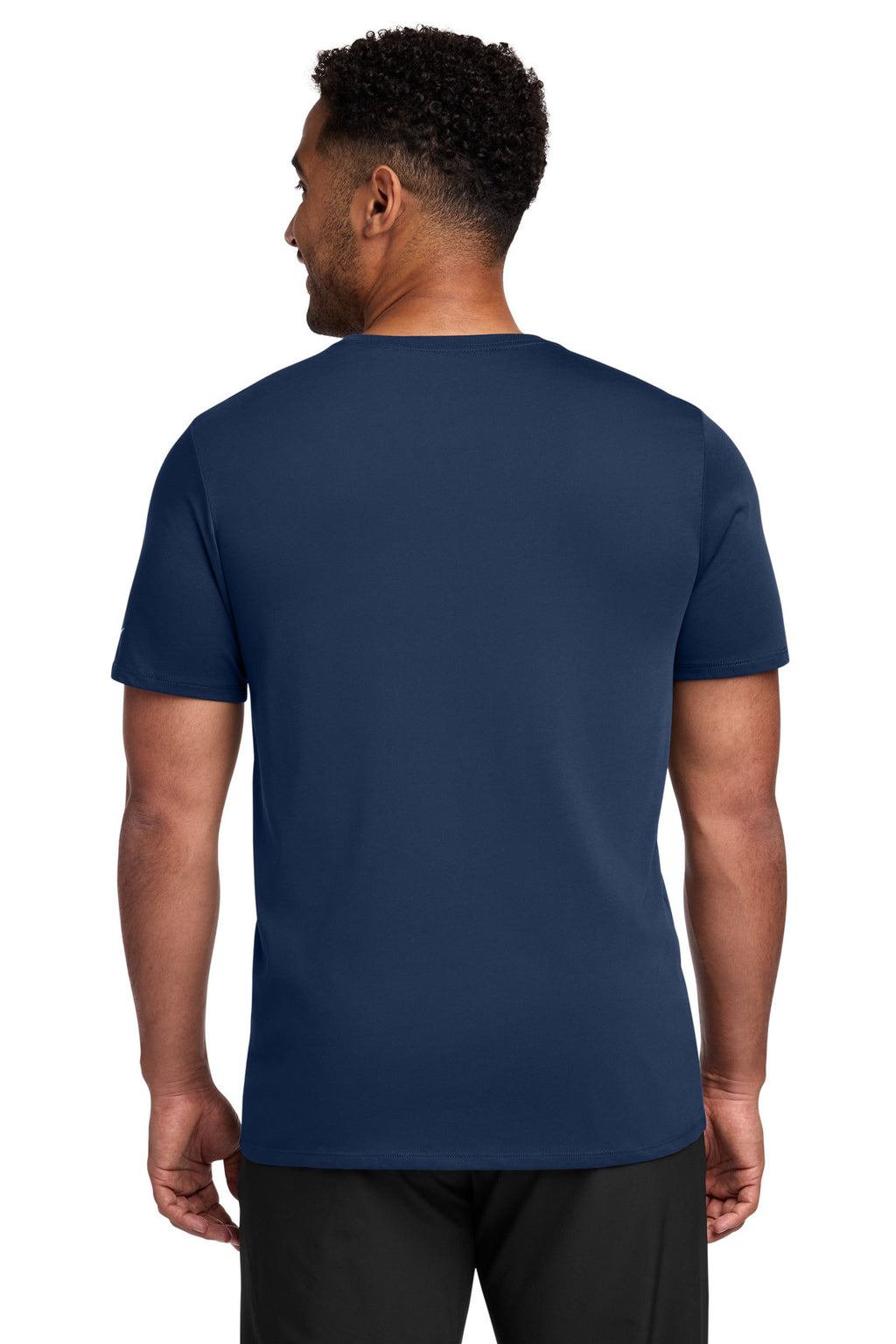 Nike Dri-FIT Cotton/Poly Tee. NKBQ5231 - College Navy - back