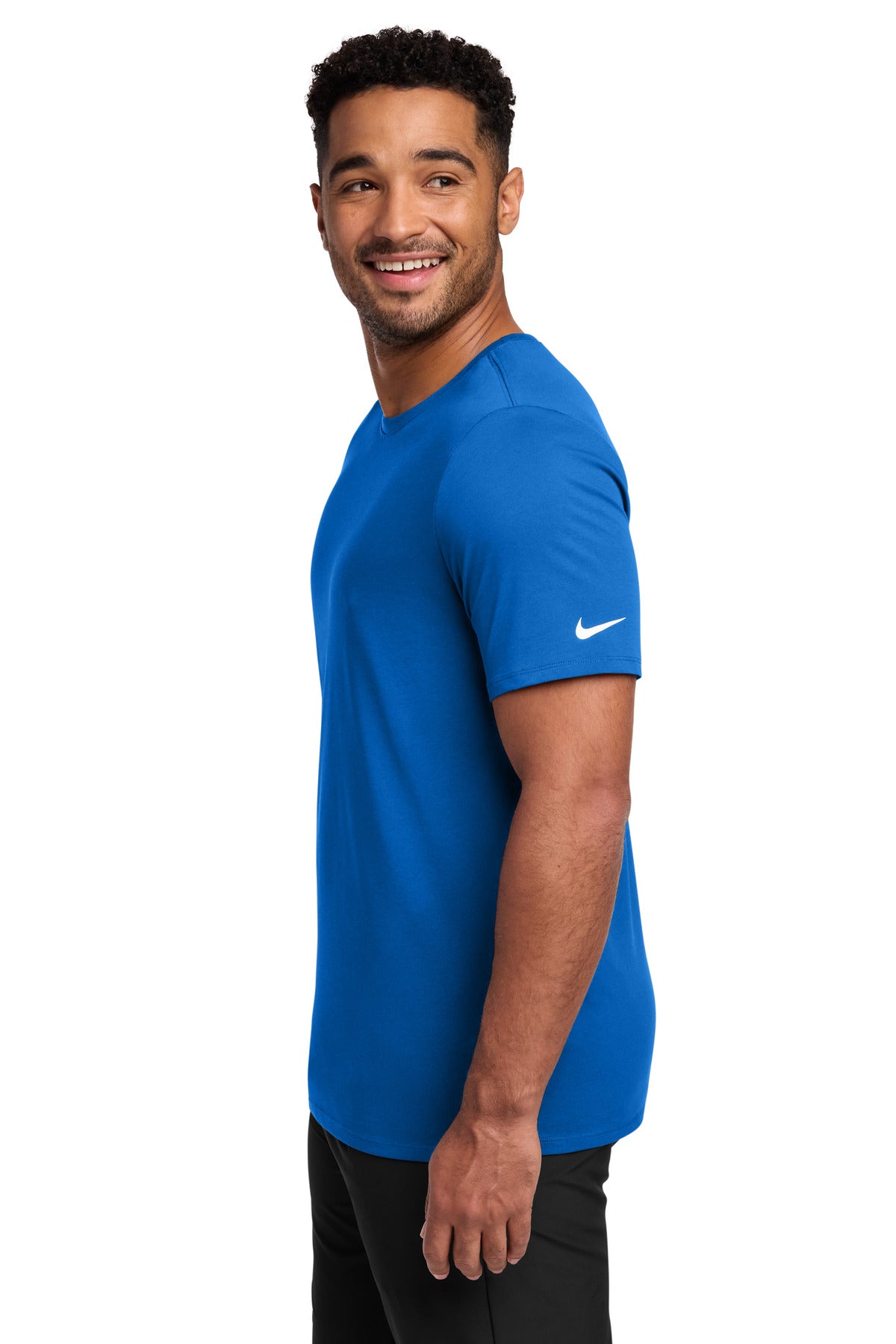 Nike Dri-FIT Cotton/Poly Tee. NKBQ5231 - Game Royal - side