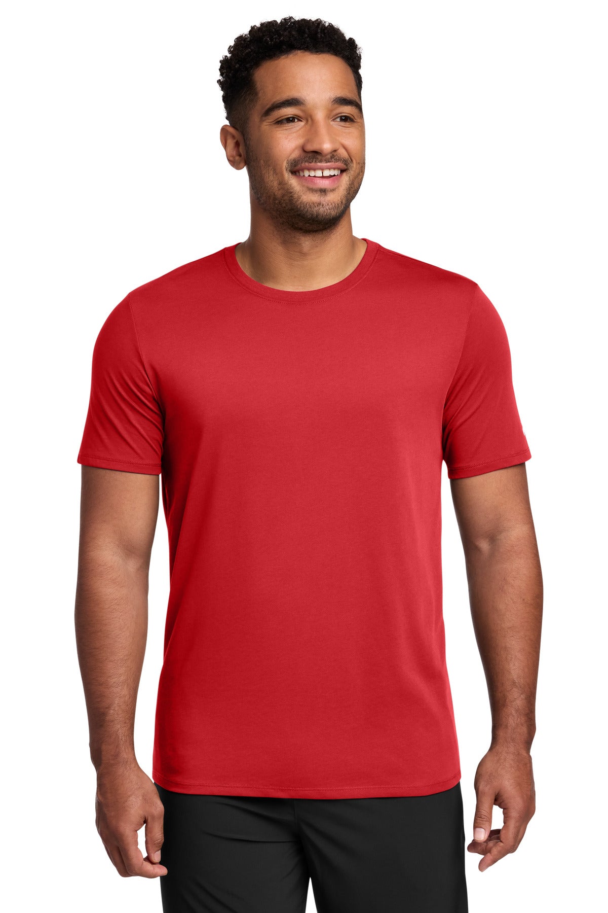Nike Dri-FIT Cotton/Poly Tee. NKBQ5231 - Gym Red - front
