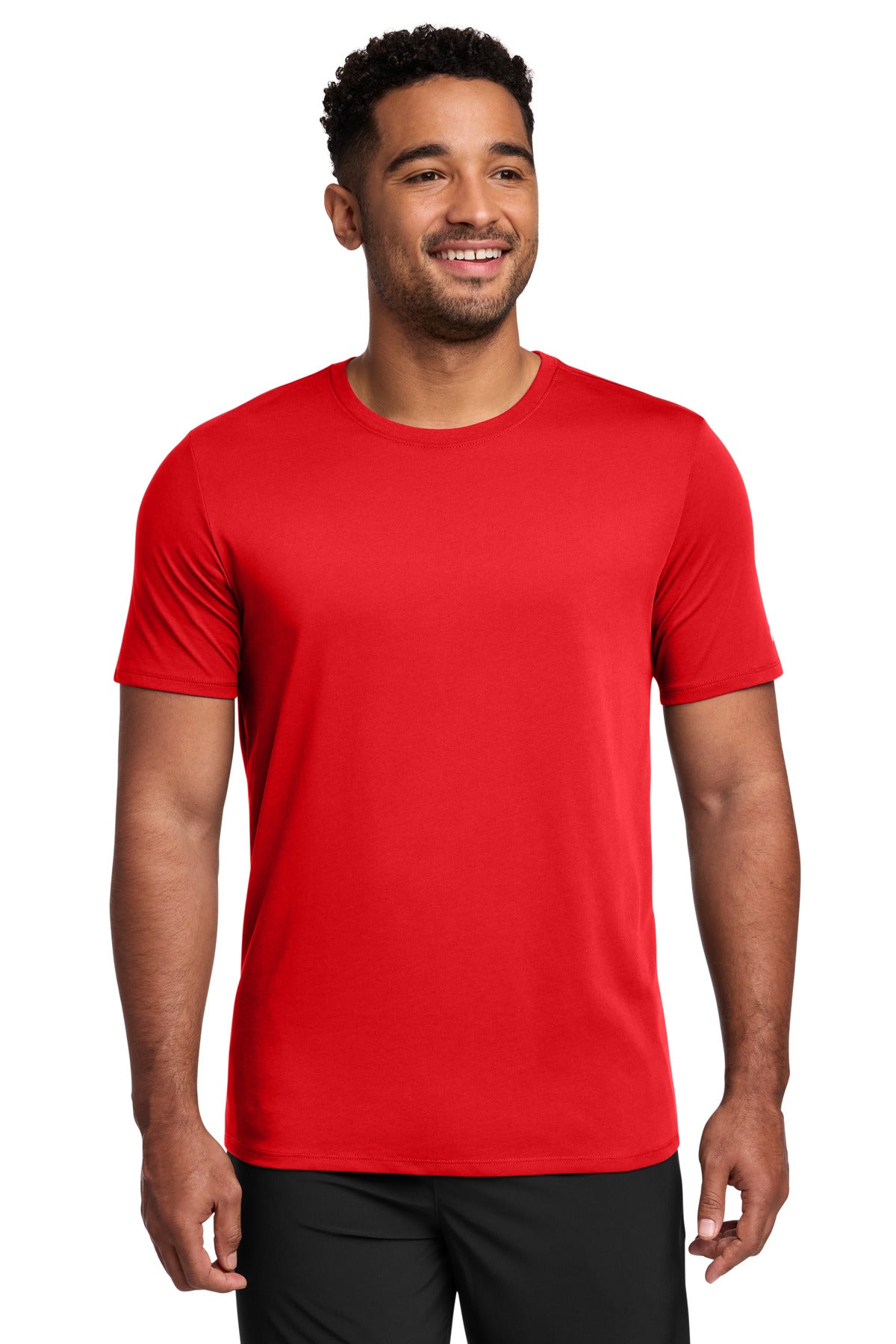 Nike Dri-FIT Cotton/Poly Tee. NKBQ5231 - University Red - front