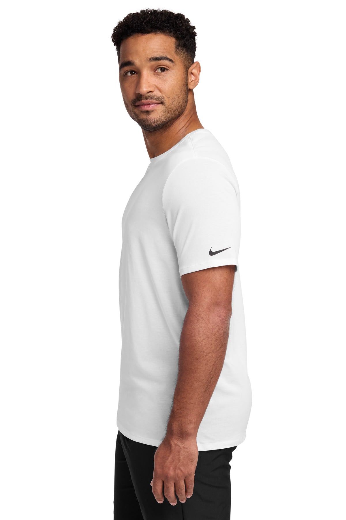 Nike Dri-FIT Cotton/Poly Tee. NKBQ5231 - White - side