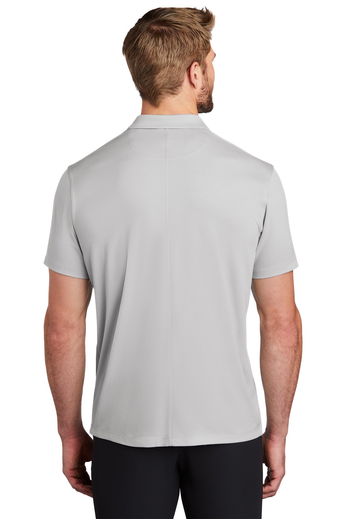 DISCONTINUED Nike Dry Victory Textured Polo NKBV6041 - Wolf Grey Heather - back