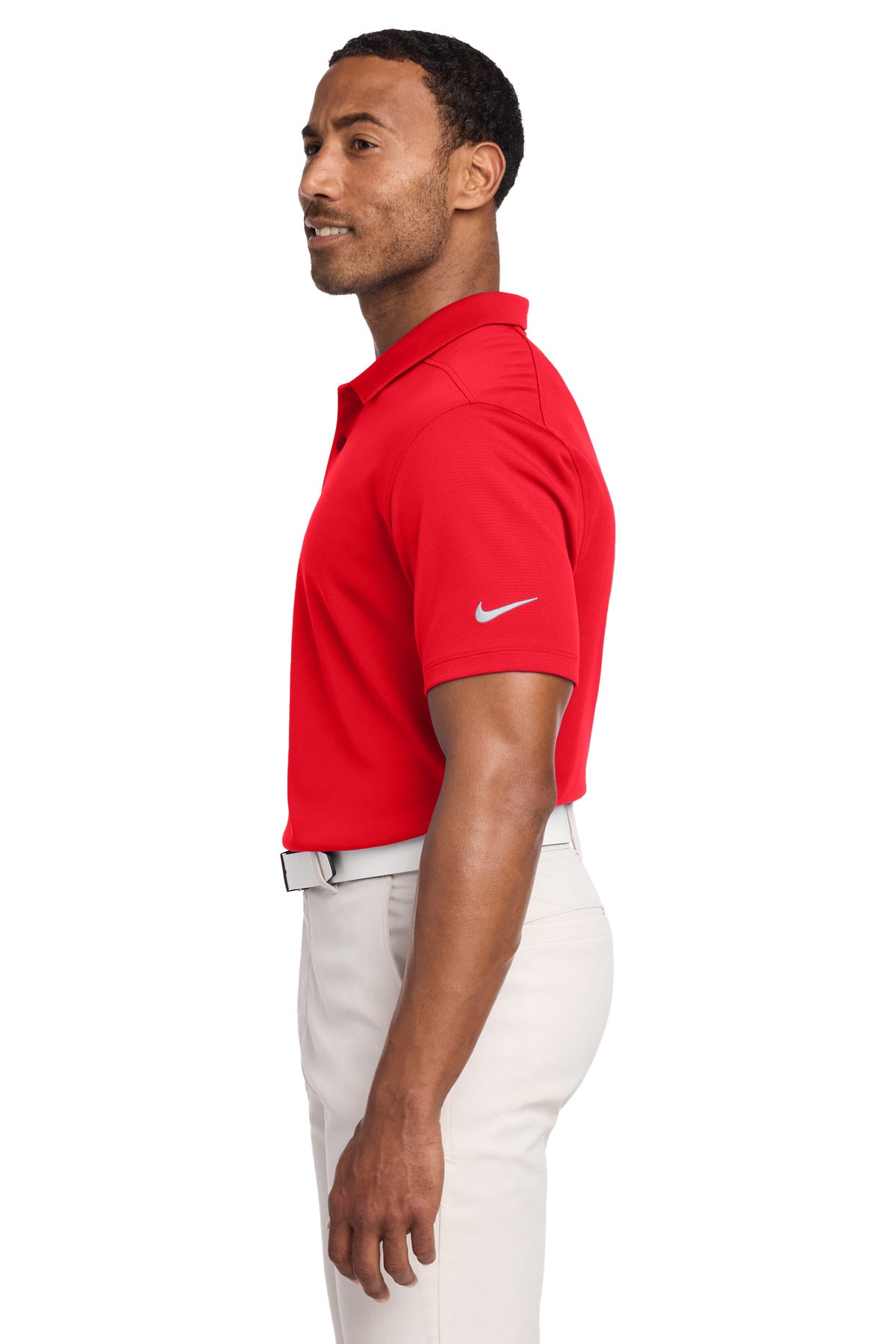 Nike Dry Essential Solid Polo NKBV6042 - University Red - side