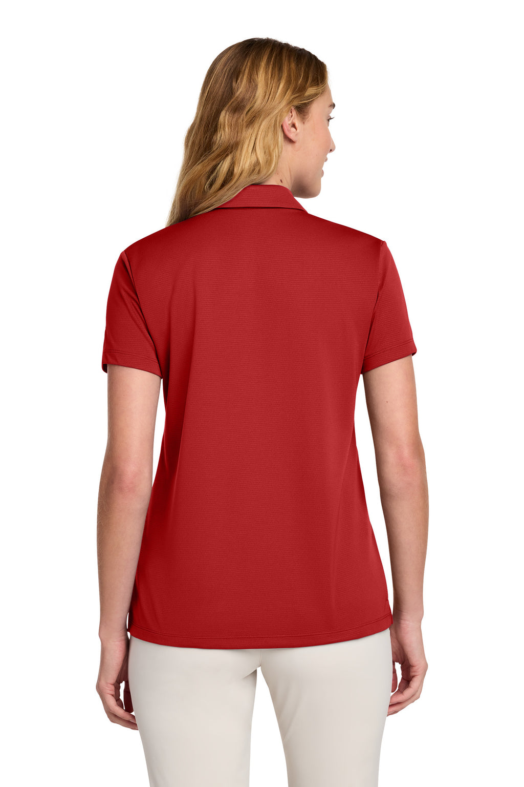 Nike Women's Dry Essential Solid Polo NKBV6043 - University Red - back