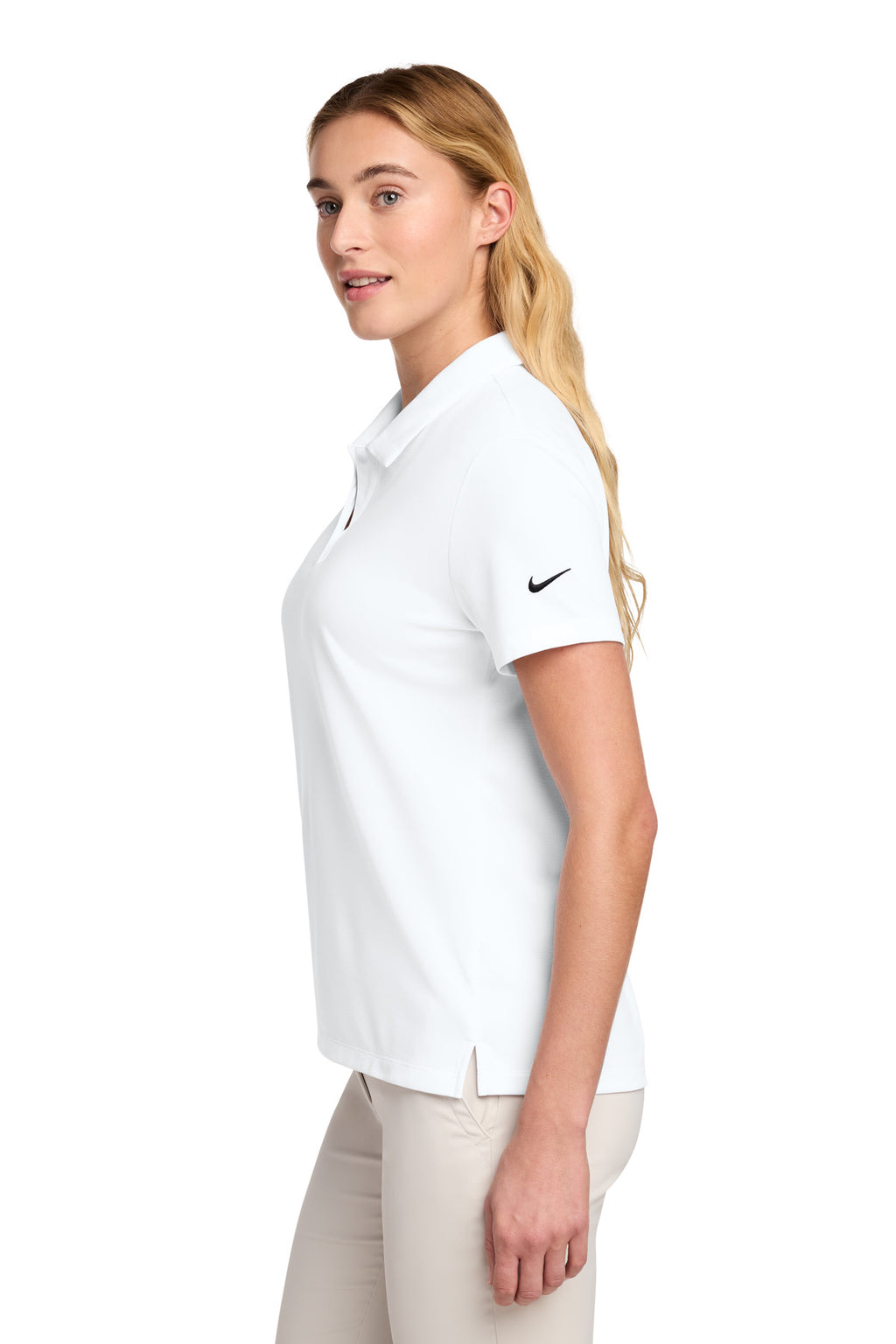 Nike Women's Dry Essential Solid Polo NKBV6043 - White - side