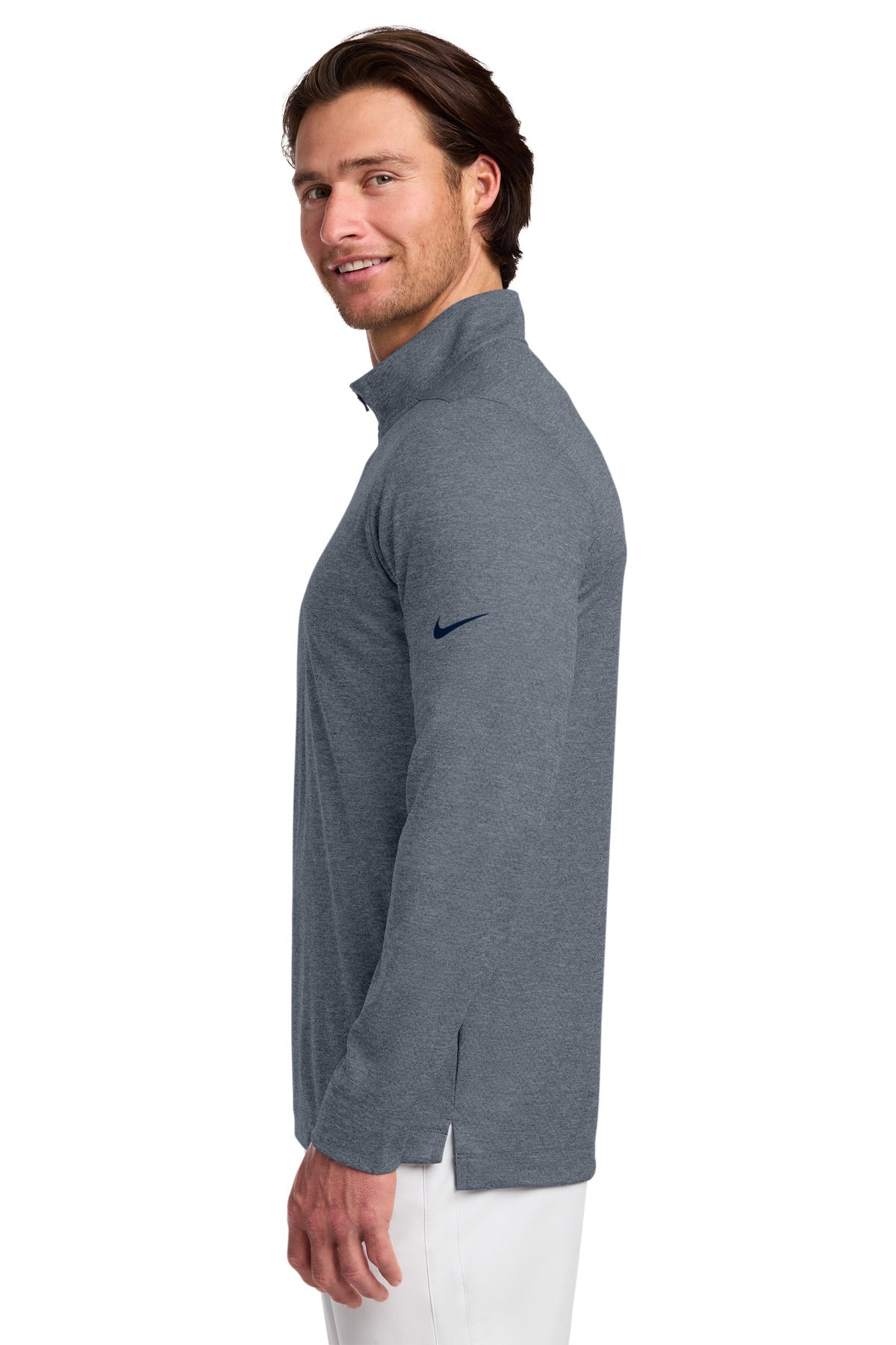Nike Dry 1/2-Zip Cover-Up NKBV6044 - Navy Heather - side
