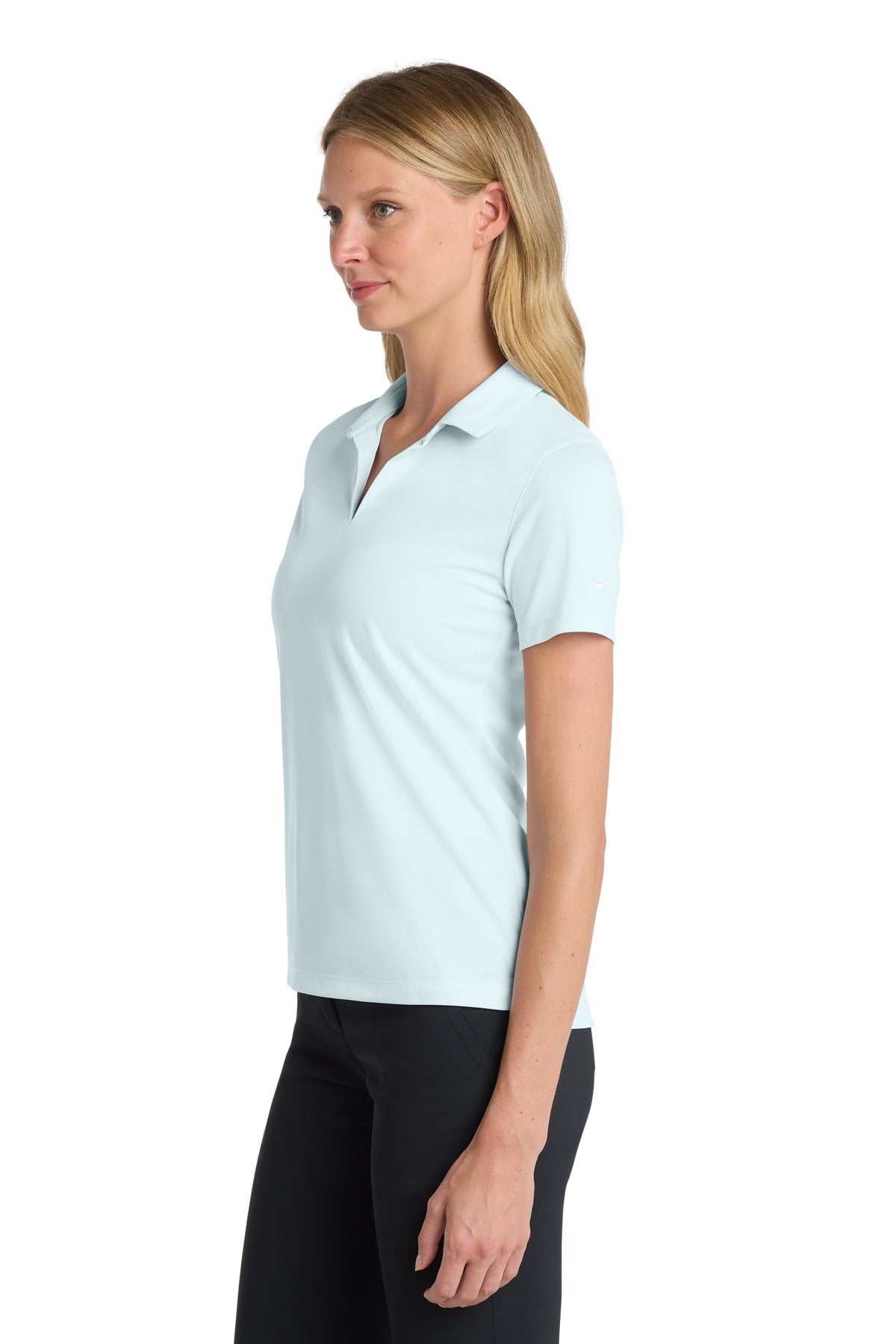 Nike Women's Dri-FIT Micro Pique 2.0 Polo NKDC1991 - Blue Tint - side