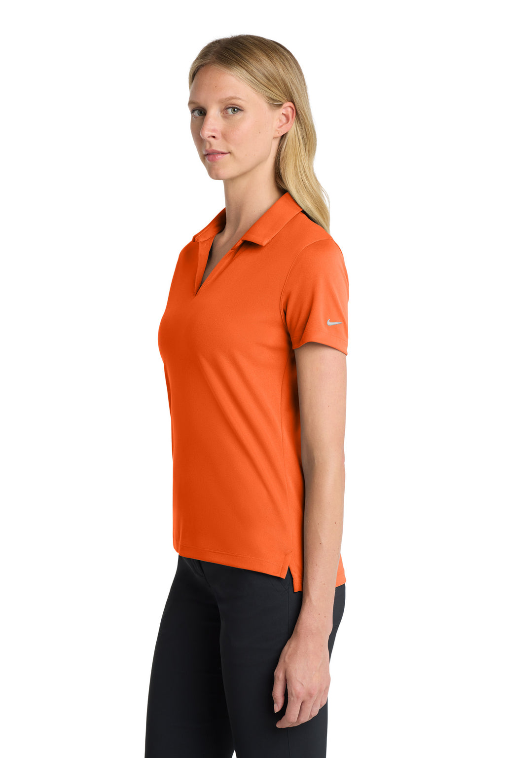 Nike Women's Dri-FIT Micro Pique 2.0 Polo NKDC1991 - Brilliant Orange - side