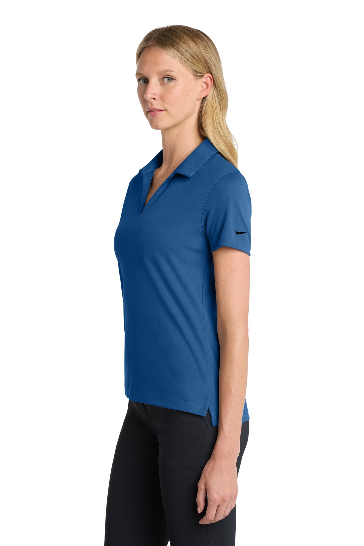 Nike Women's Dri-FIT Micro Pique 2.0 Polo NKDC1991 - Gym Blue - side