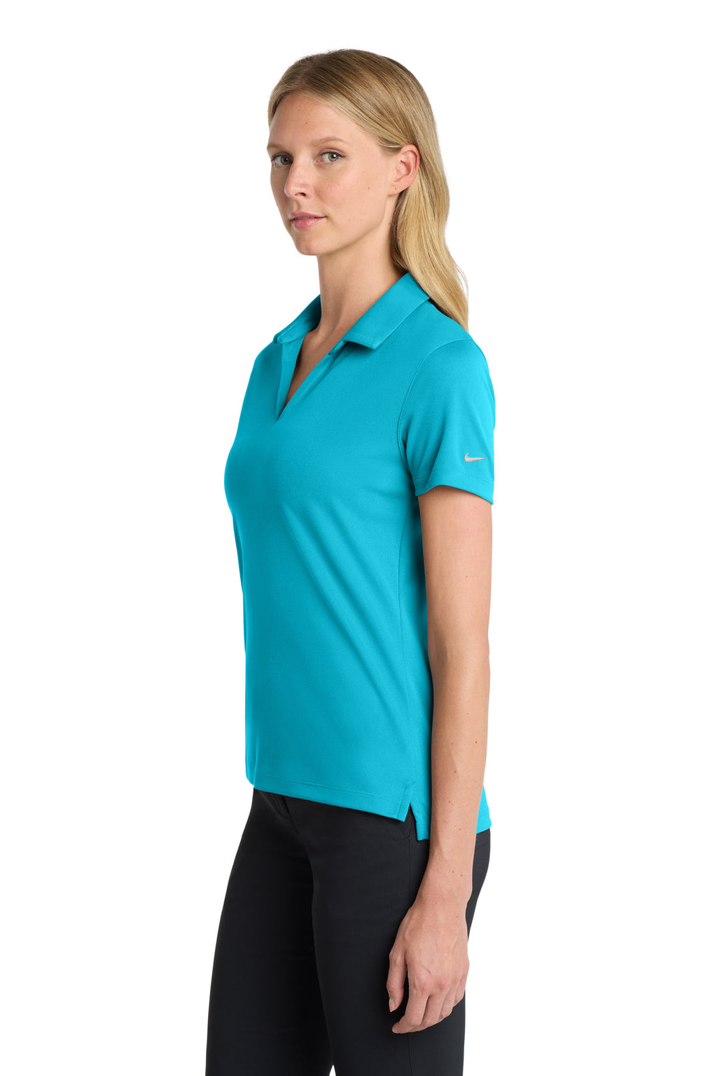 Nike Women's Dri-FIT Micro Pique 2.0 Polo NKDC1991 - Tidal Blue - side