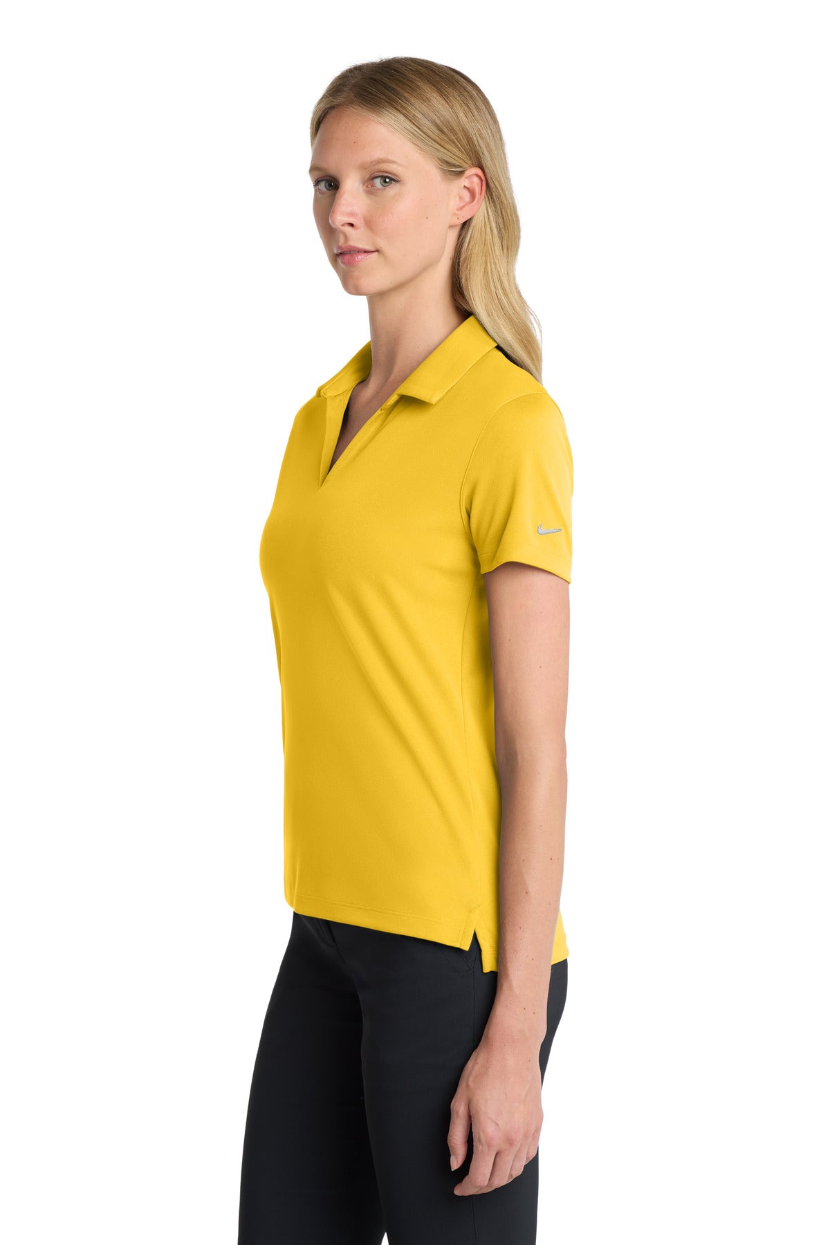Nike Women's Dri-FIT Micro Pique 2.0 Polo NKDC1991 - Varsity Maize - side
