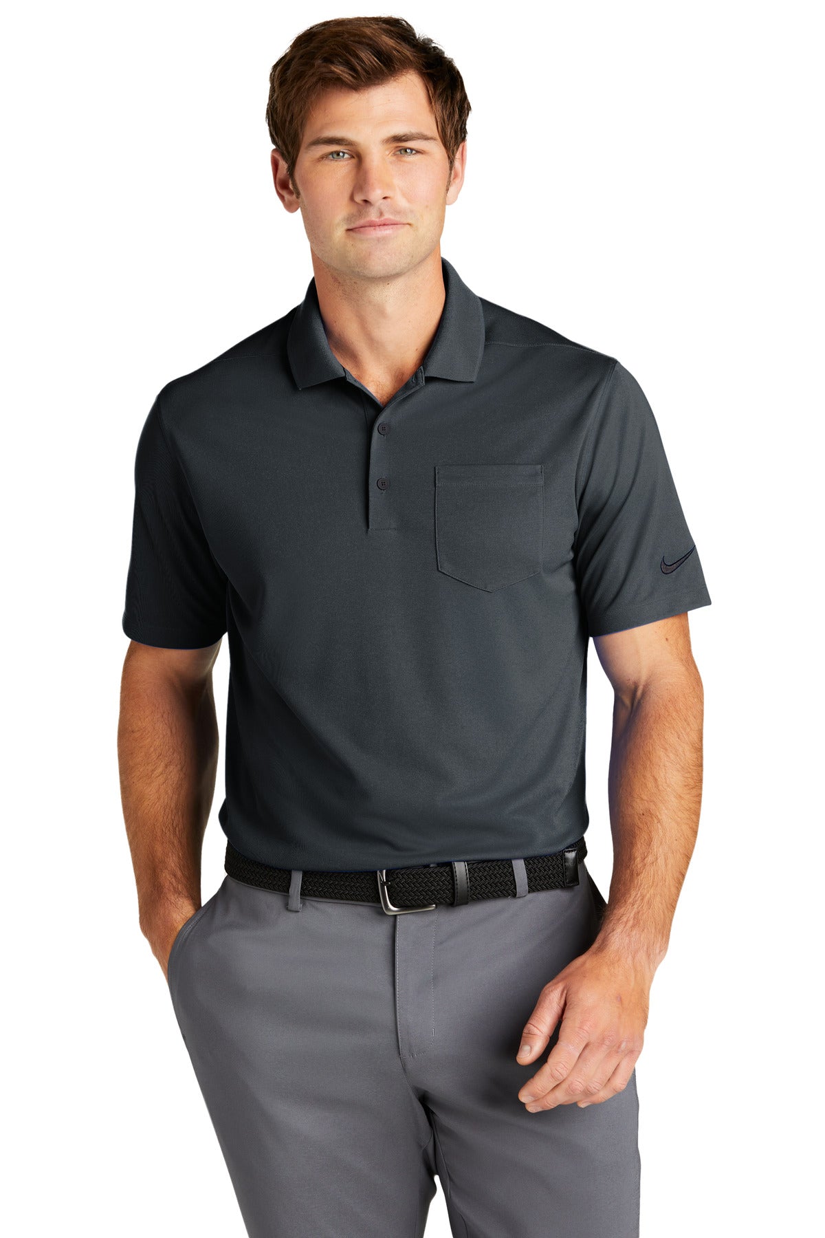 Nike Dri-FIT Micro Pique 2.0 Pocket Polo NKDC2103 - Anthracite - front