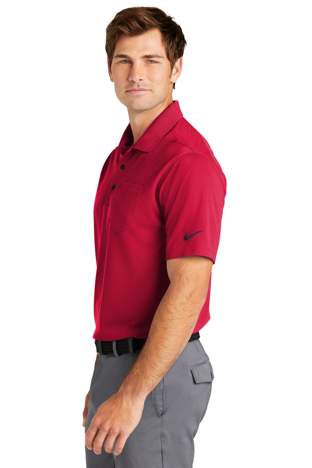 Nike Dri-FIT Micro Pique 2.0 Pocket Polo NKDC2103 - University Red - side