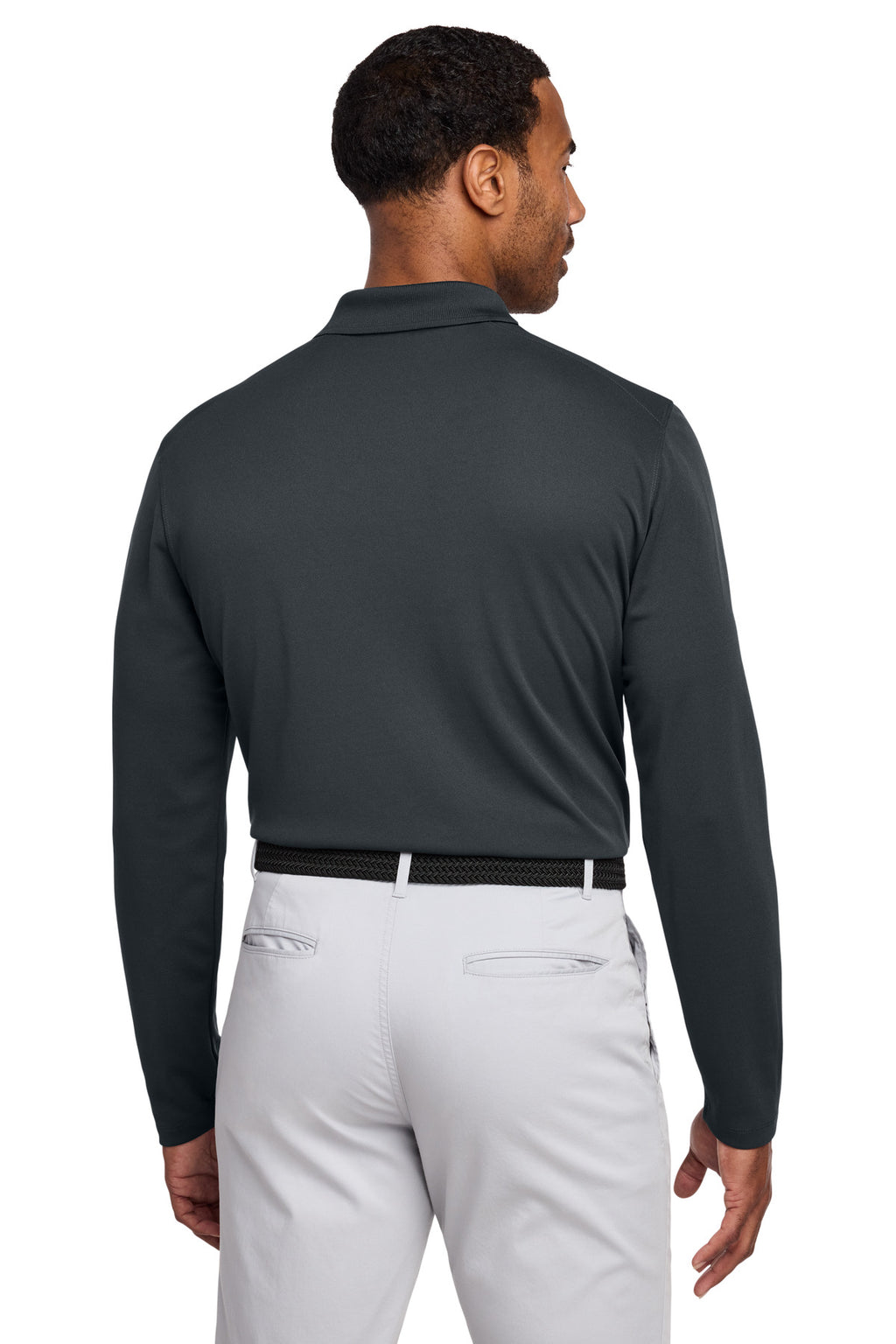 Nike Dri-FIT Micro Pique 2.0 Long Sleeve Polo NKDC2104 - Anthracite - back
