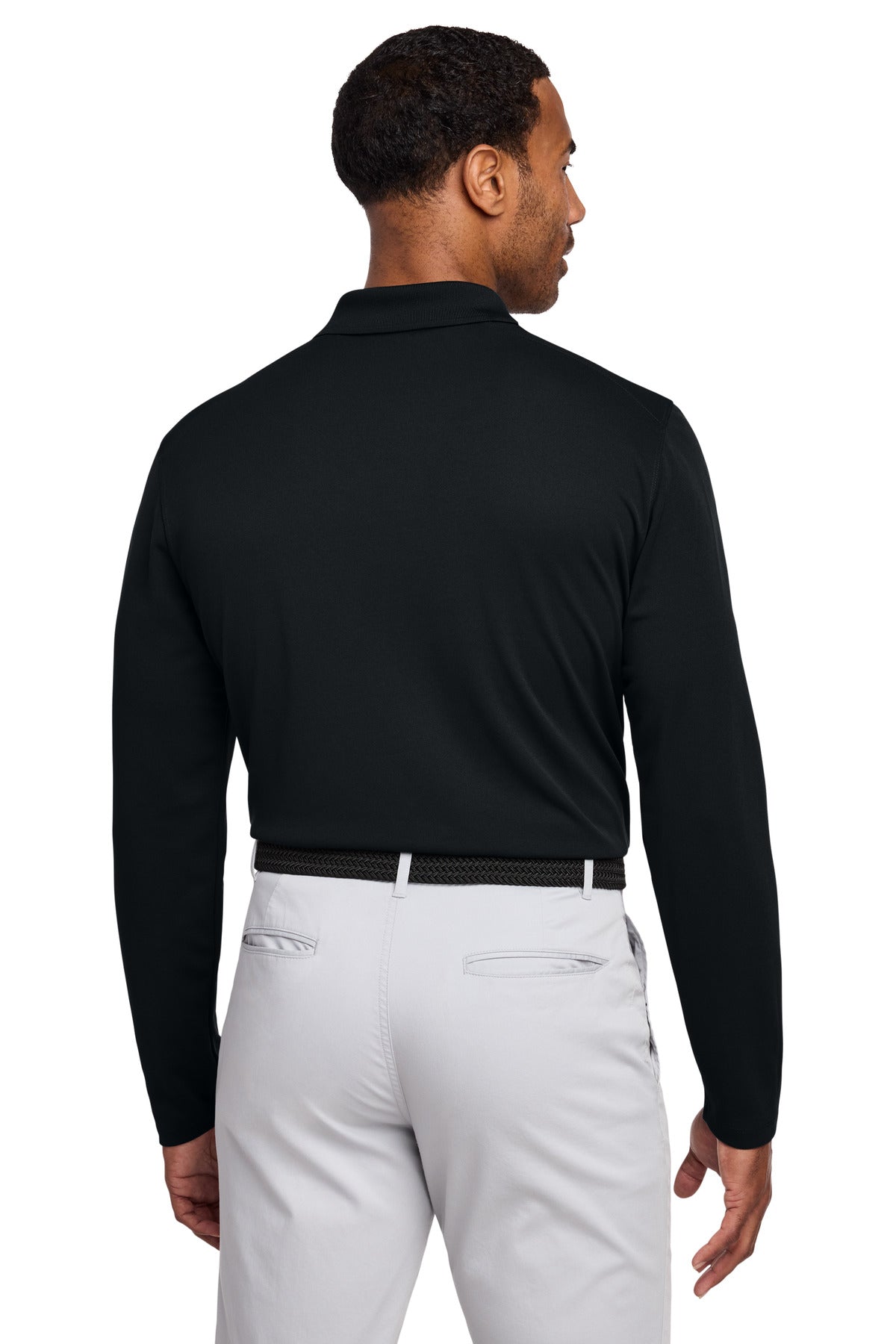 Nike Dri-FIT Micro Pique 2.0 Long Sleeve Polo NKDC2104 - Black - back