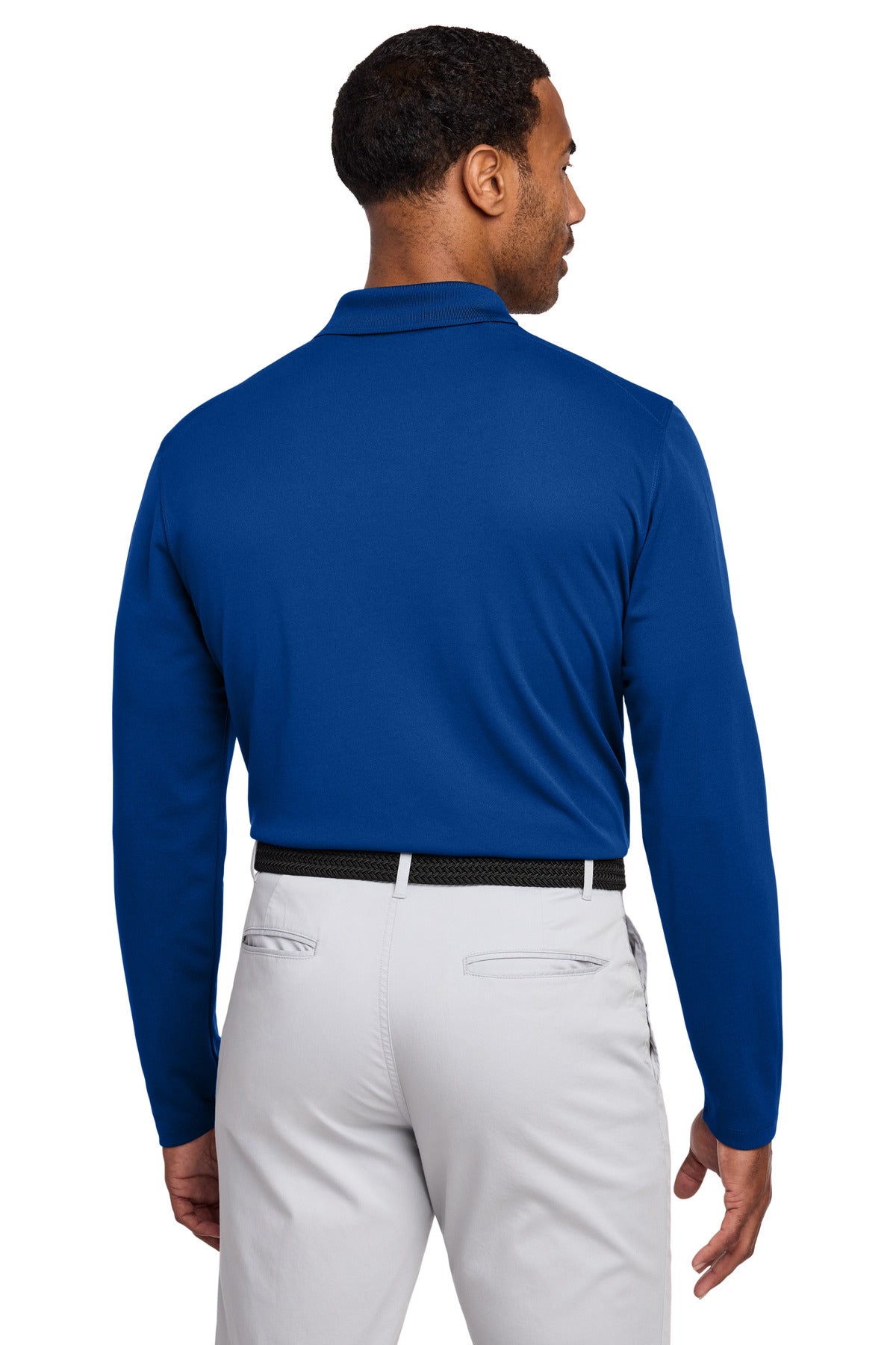 Nike Dri-FIT Micro Pique 2.0 Long Sleeve Polo NKDC2104 - Gym Blue - back