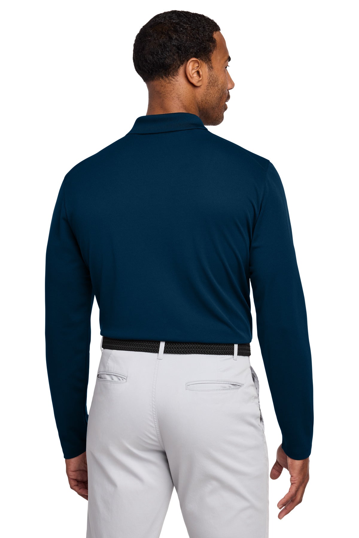 Nike Dri-FIT Micro Pique 2.0 Long Sleeve Polo NKDC2104 - Navy - back