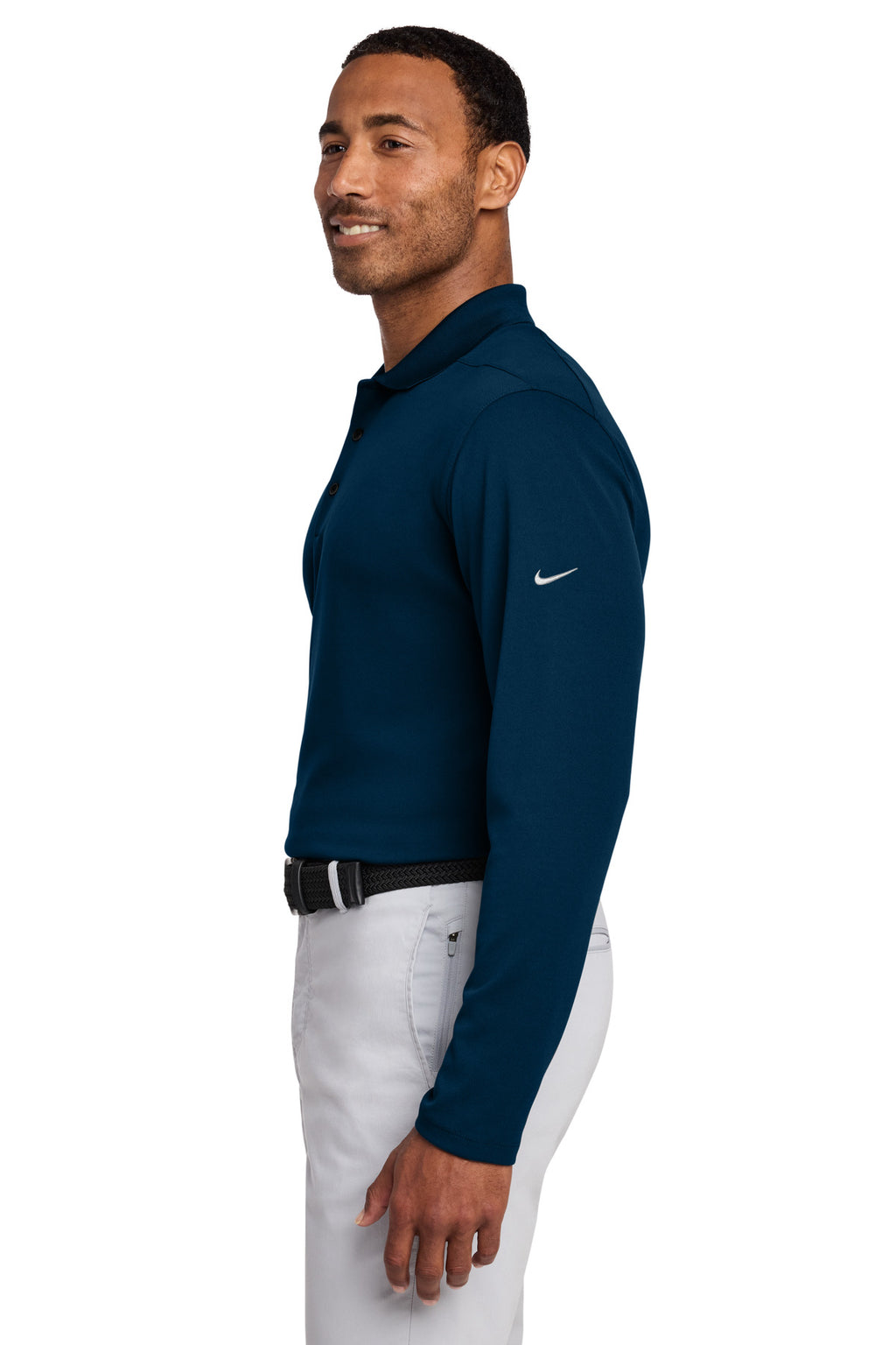 Nike Dri-FIT Micro Pique 2.0 Long Sleeve Polo NKDC2104 - Navy - side