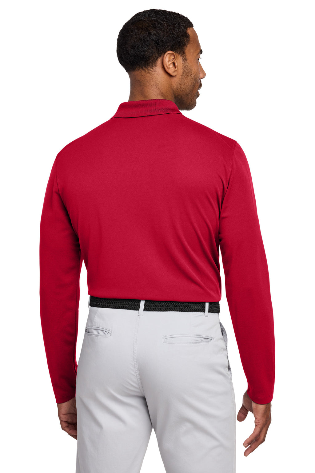 Nike Dri-FIT Micro Pique 2.0 Long Sleeve Polo NKDC2104 - University Red - back
