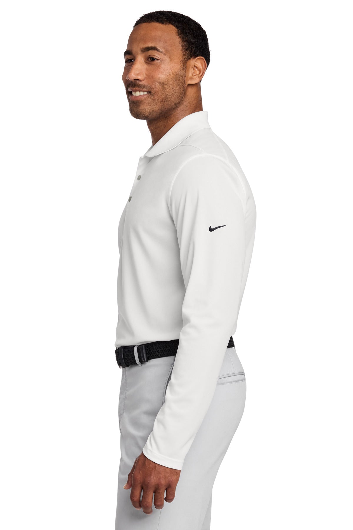 Nike Dri-FIT Micro Pique 2.0 Long Sleeve Polo NKDC2104 - White - side
