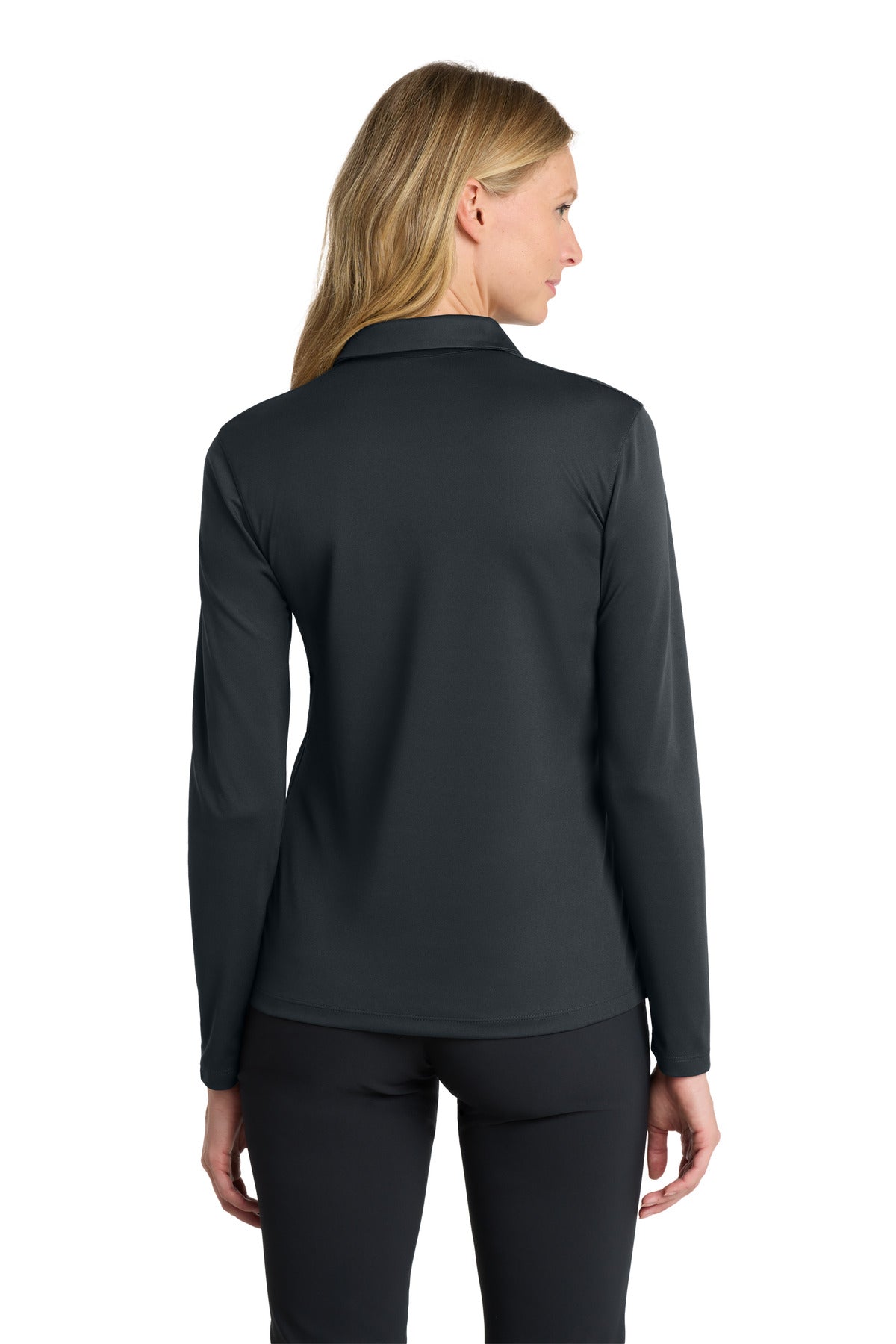 Nike Women's Dri-FIT Micro Pique 2.0 Long Sleeve Polo NKDC2105 - Anthracite - back