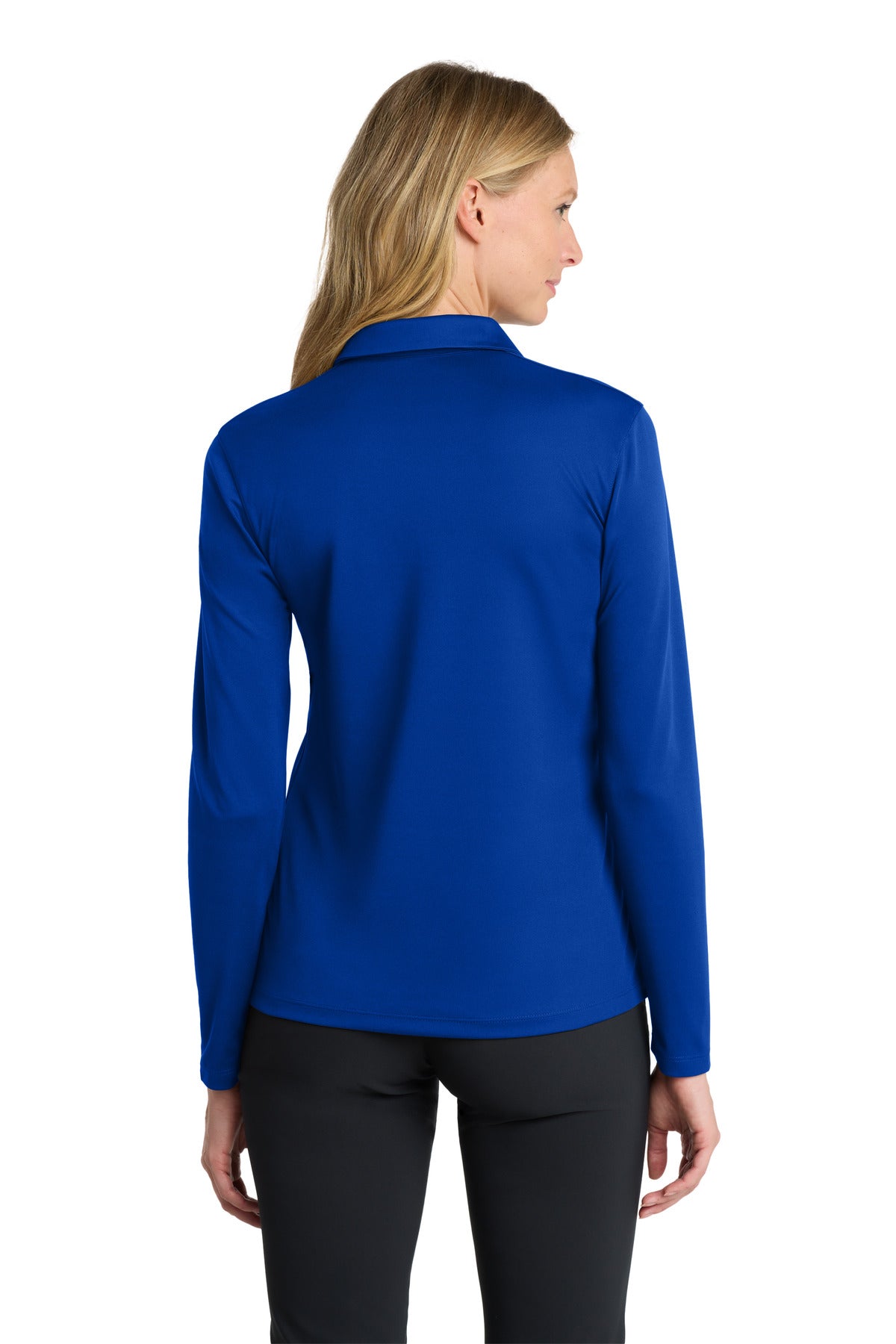 Nike Women's Dri-FIT Micro Pique 2.0 Long Sleeve Polo NKDC2105 - Game Royal - back