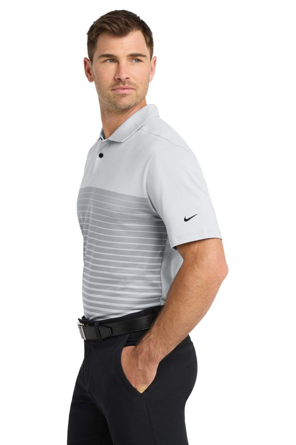 Nike Dri-FIT Vapor Block Polo NKDC2114 - Wolf Grey - side