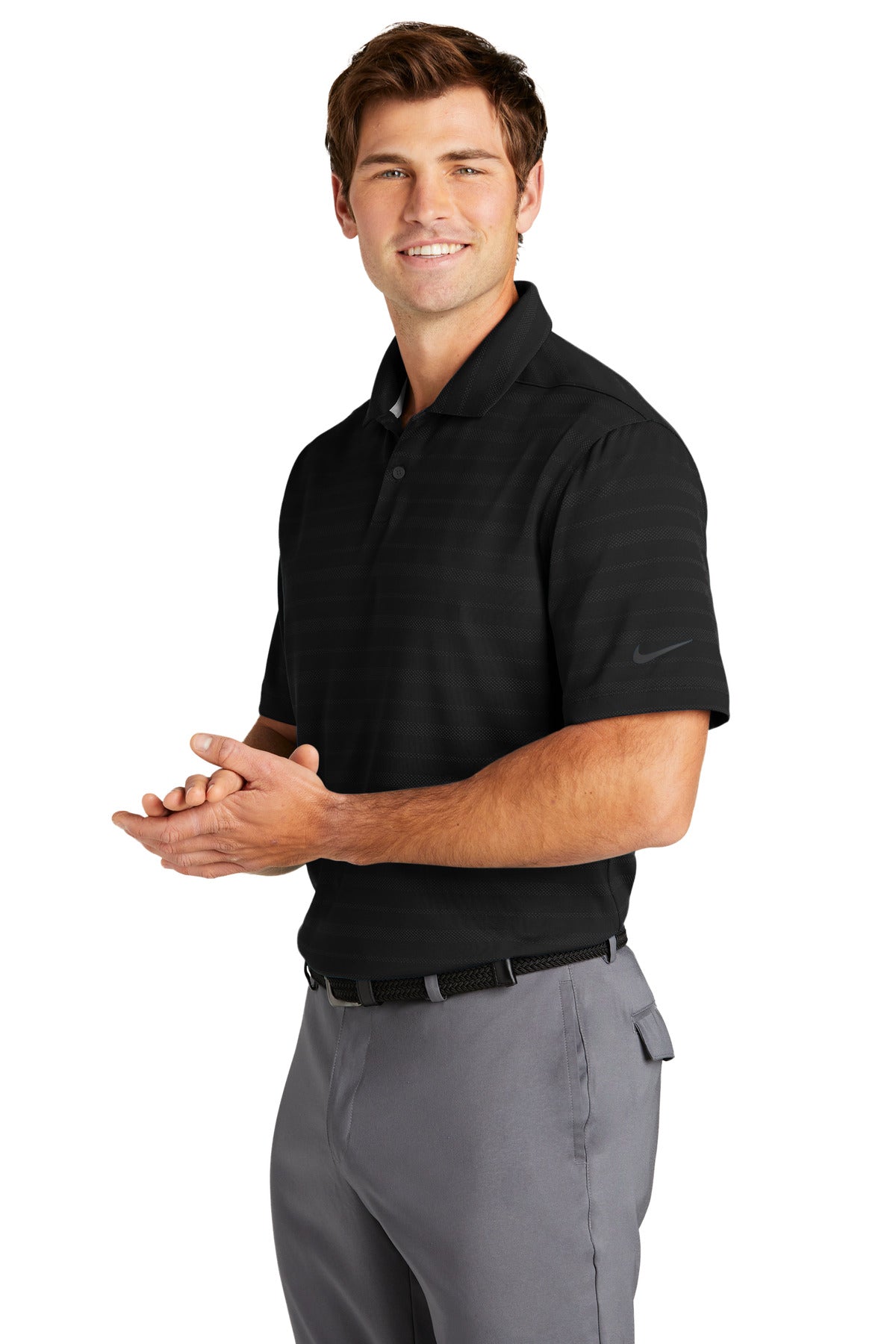 Nike Dri-FIT Vapor Jacquard Polo NKDC2115 - Black - three_q