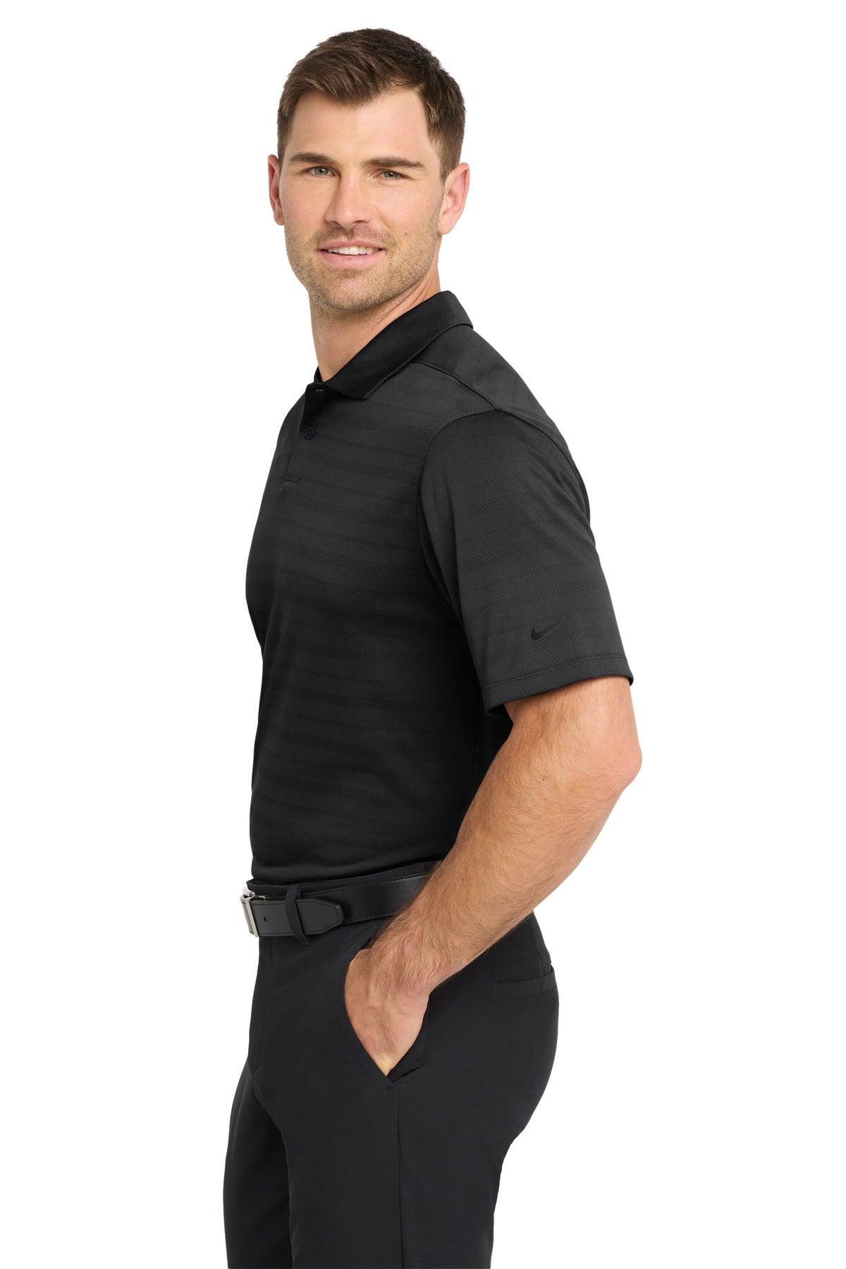 Nike Dri-FIT Vapor Jacquard Polo NKDC2115 - Black - side