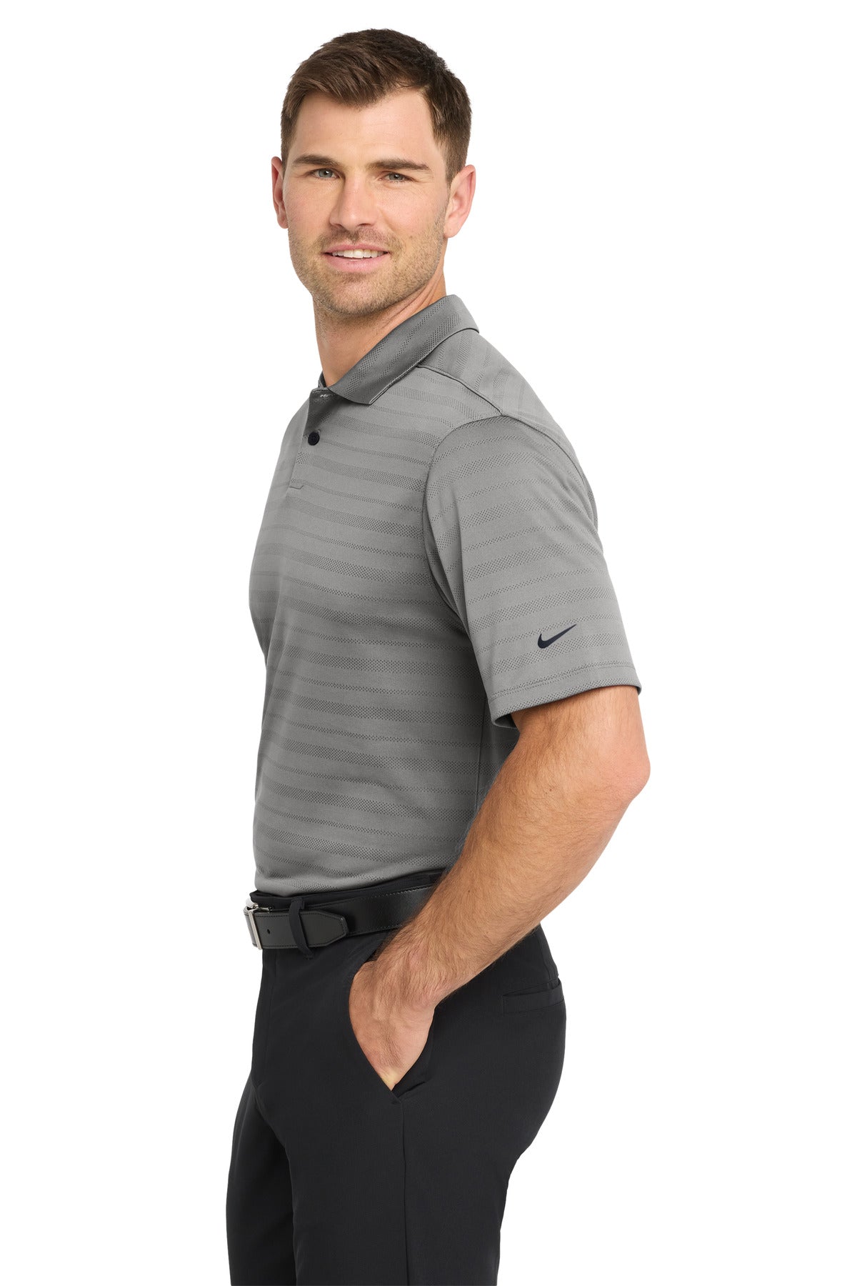 Nike Dri-FIT Vapor Jacquard Polo NKDC2115 - Dark Grey - side