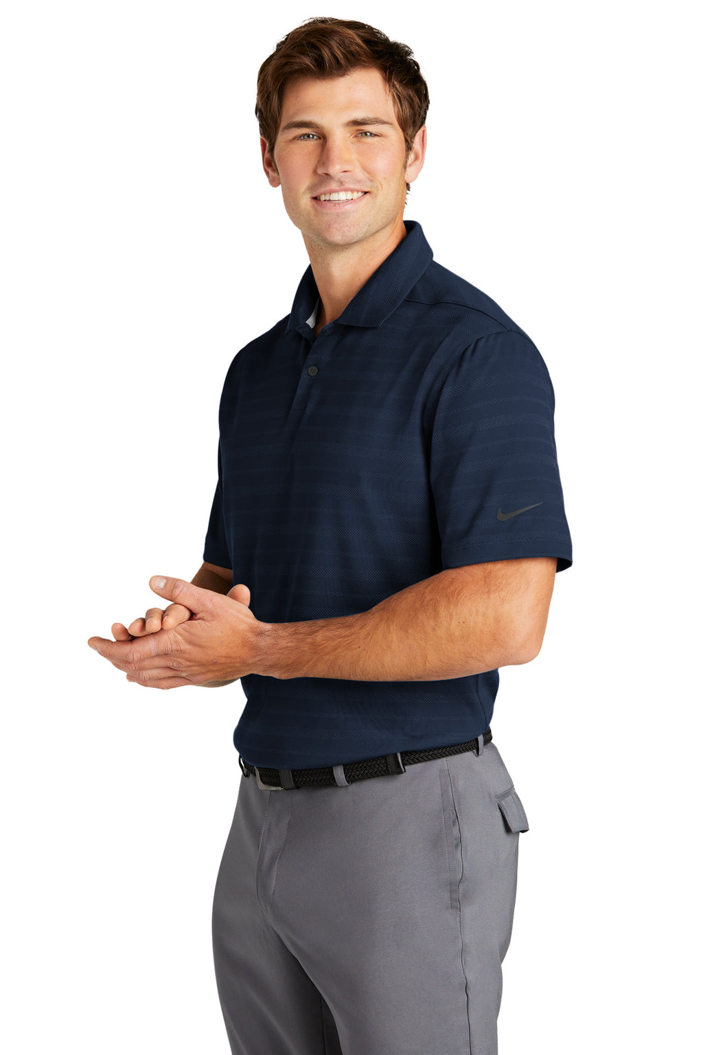 Nike Dri-FIT Vapor Jacquard Polo NKDC2115 - Navy - three_q