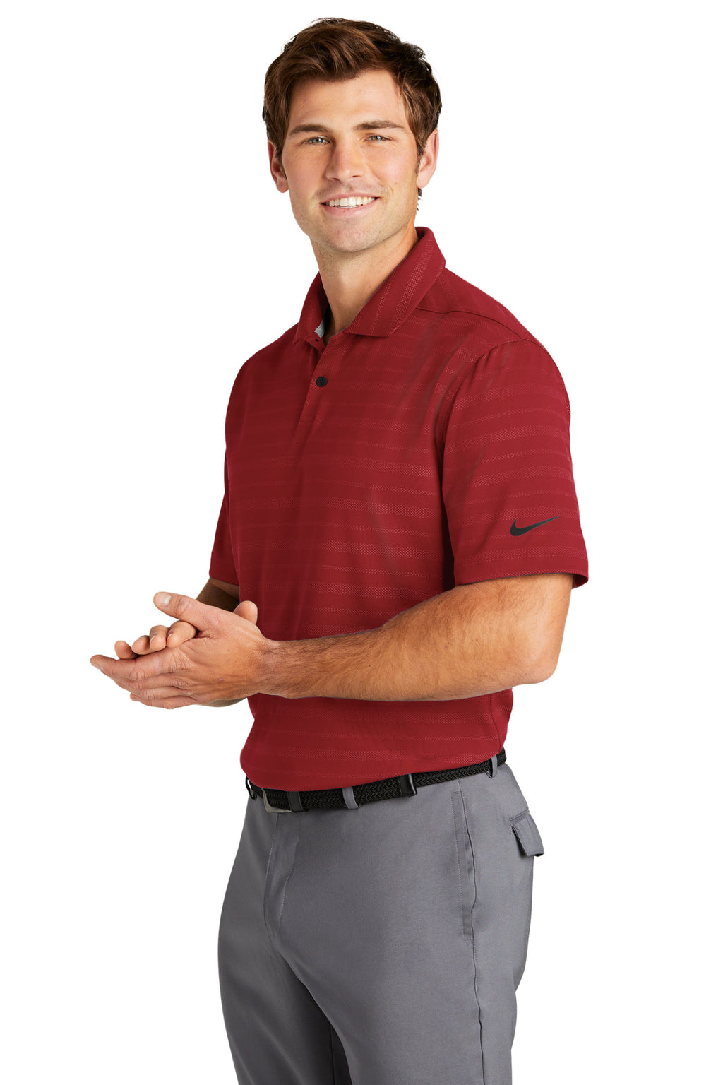 Nike Dri-FIT Vapor Jacquard Polo NKDC2115 - Team Red - three_q