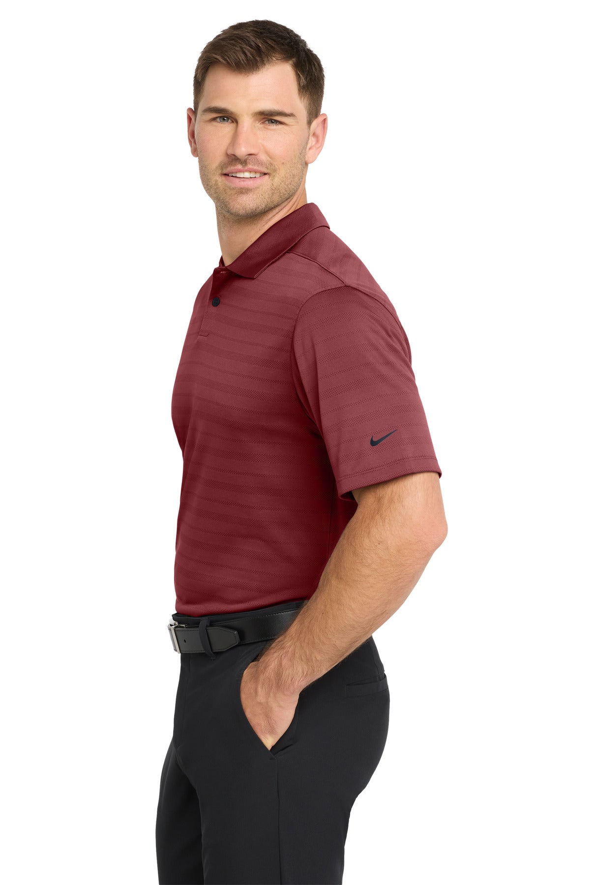 Nike Dri-FIT Vapor Jacquard Polo NKDC2115 - Team Red - side