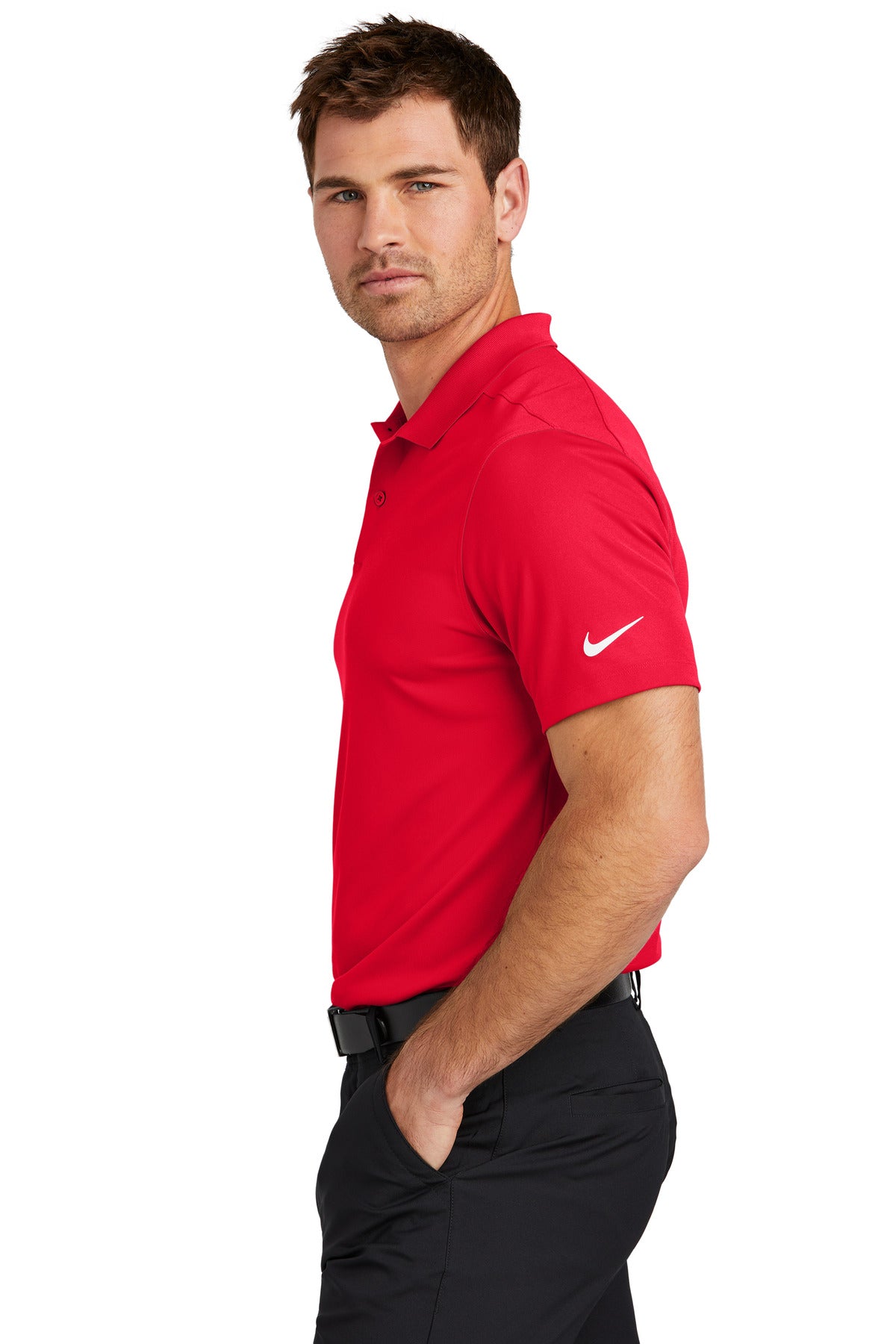 Nike Victory Solid Polo NKDX6684 - University Red - side